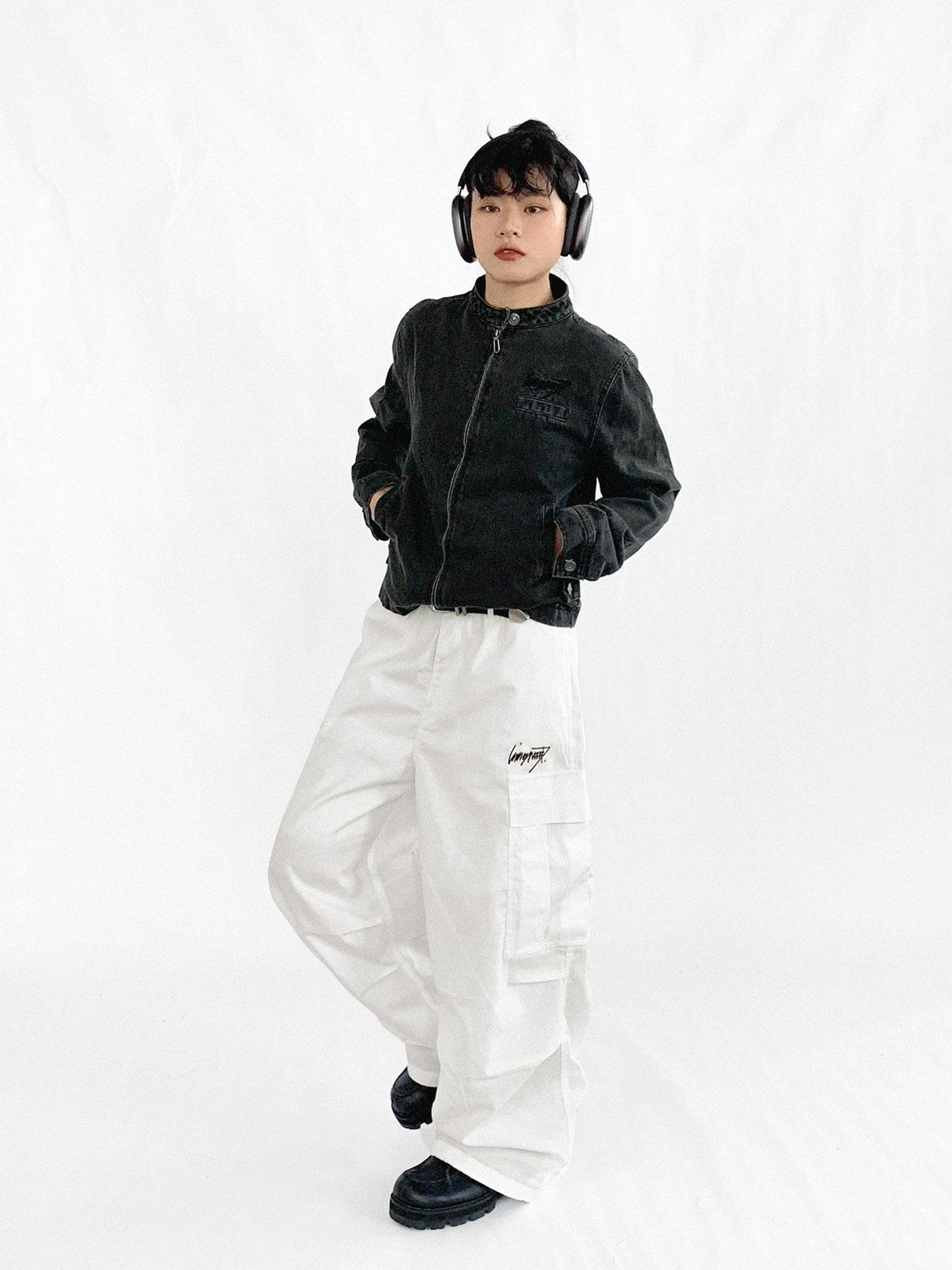 innomoood Heavy Duty Adjustable Cargo Parachute Pants