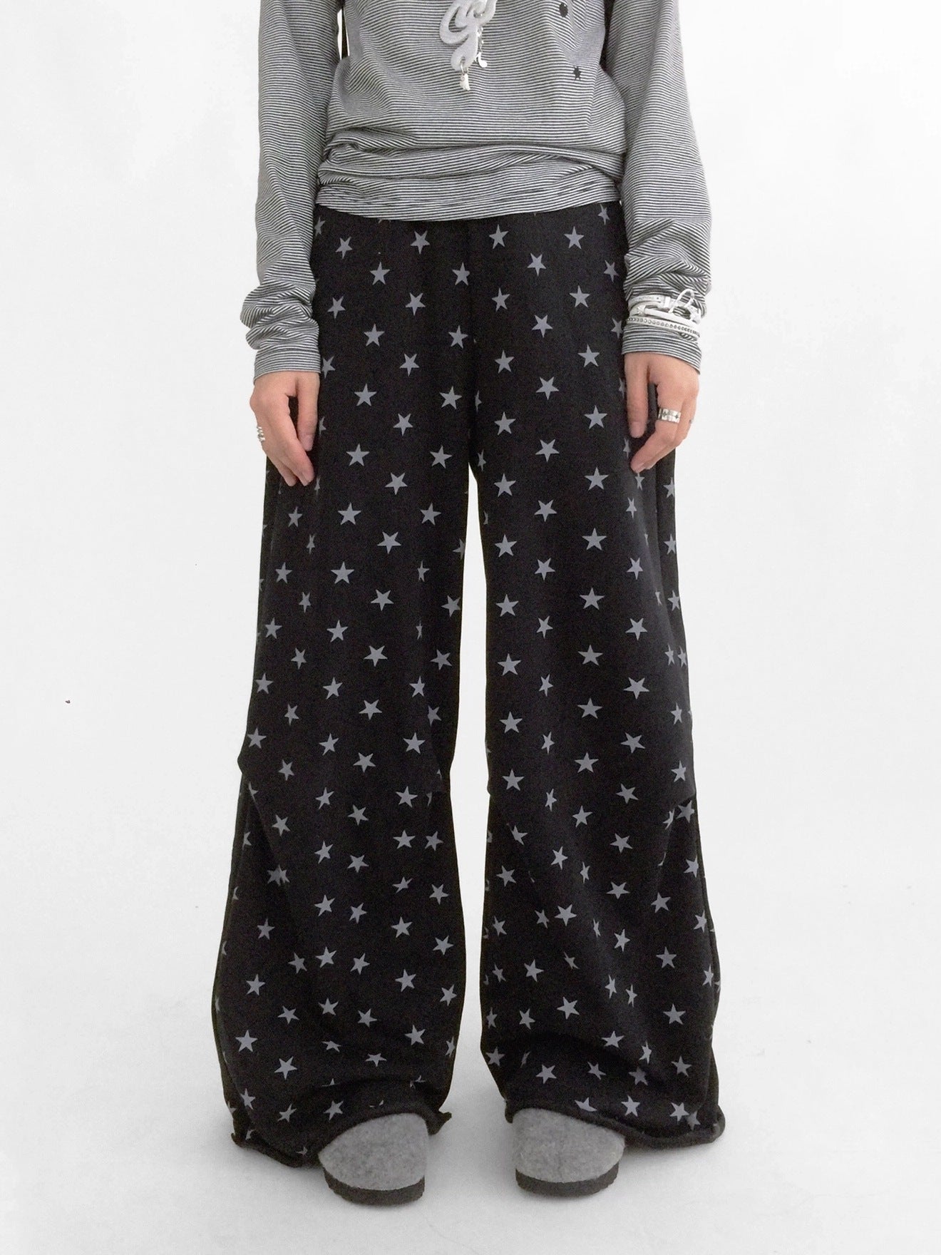 innomoood High Waist Wide Leg Cotton Loose Fit Women Commuter Office Long Pants