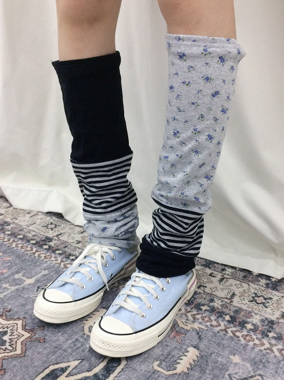 innomoood Knee High Patchwork Floral Striped Women&