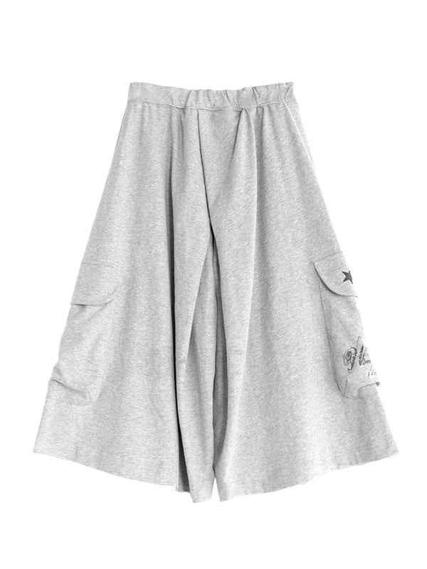 Knitted Skort With 3D Pocket And Print