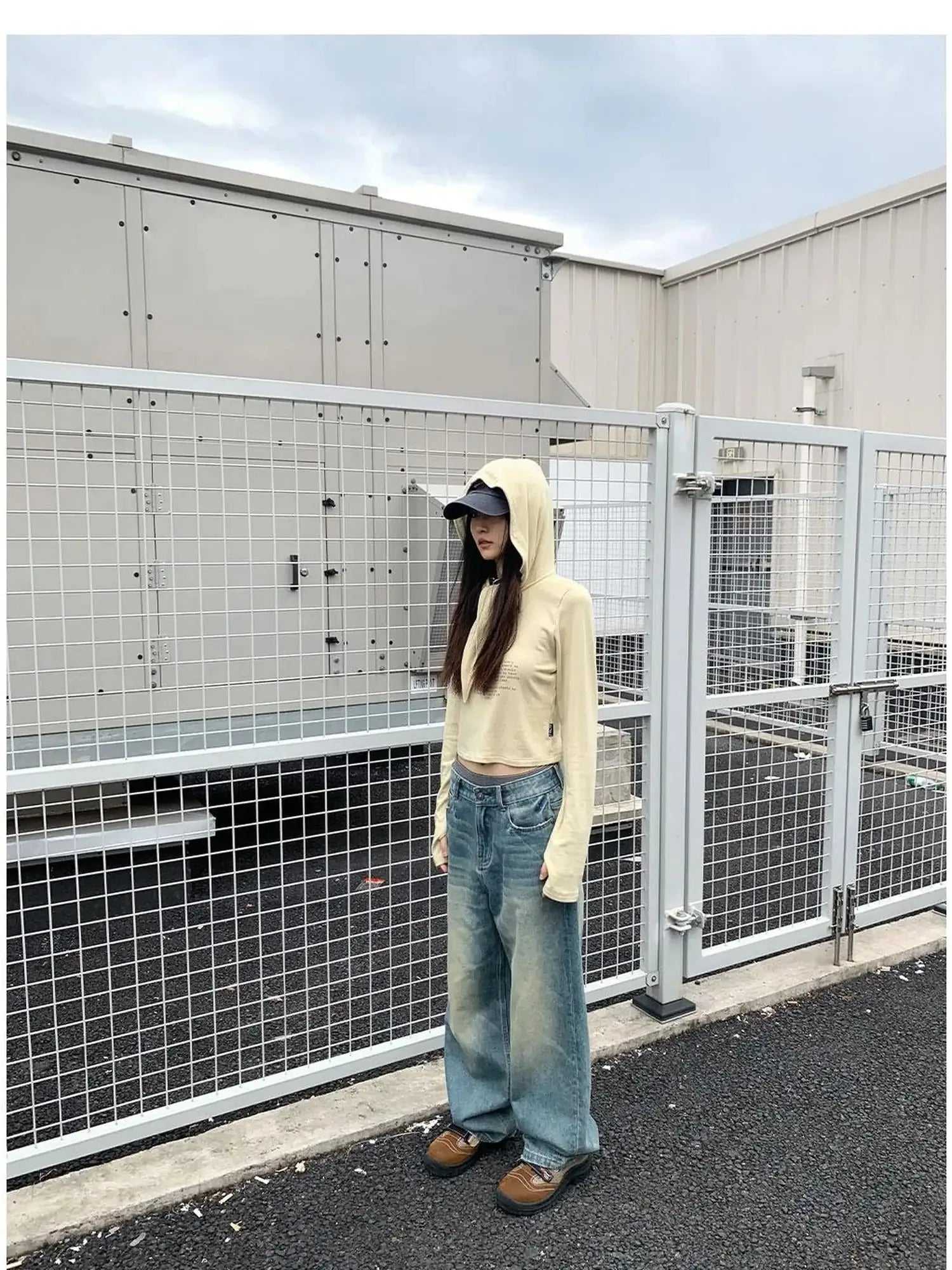 Lonely Letter Print Hooded Long Sleeve T-shirt