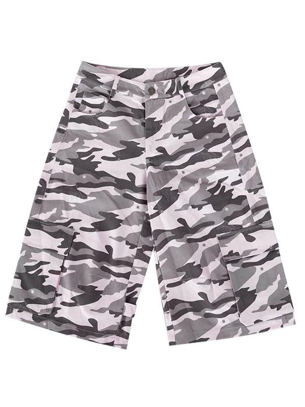 Low Rise Camouflage Cargo Pants Y2K Aesthetic