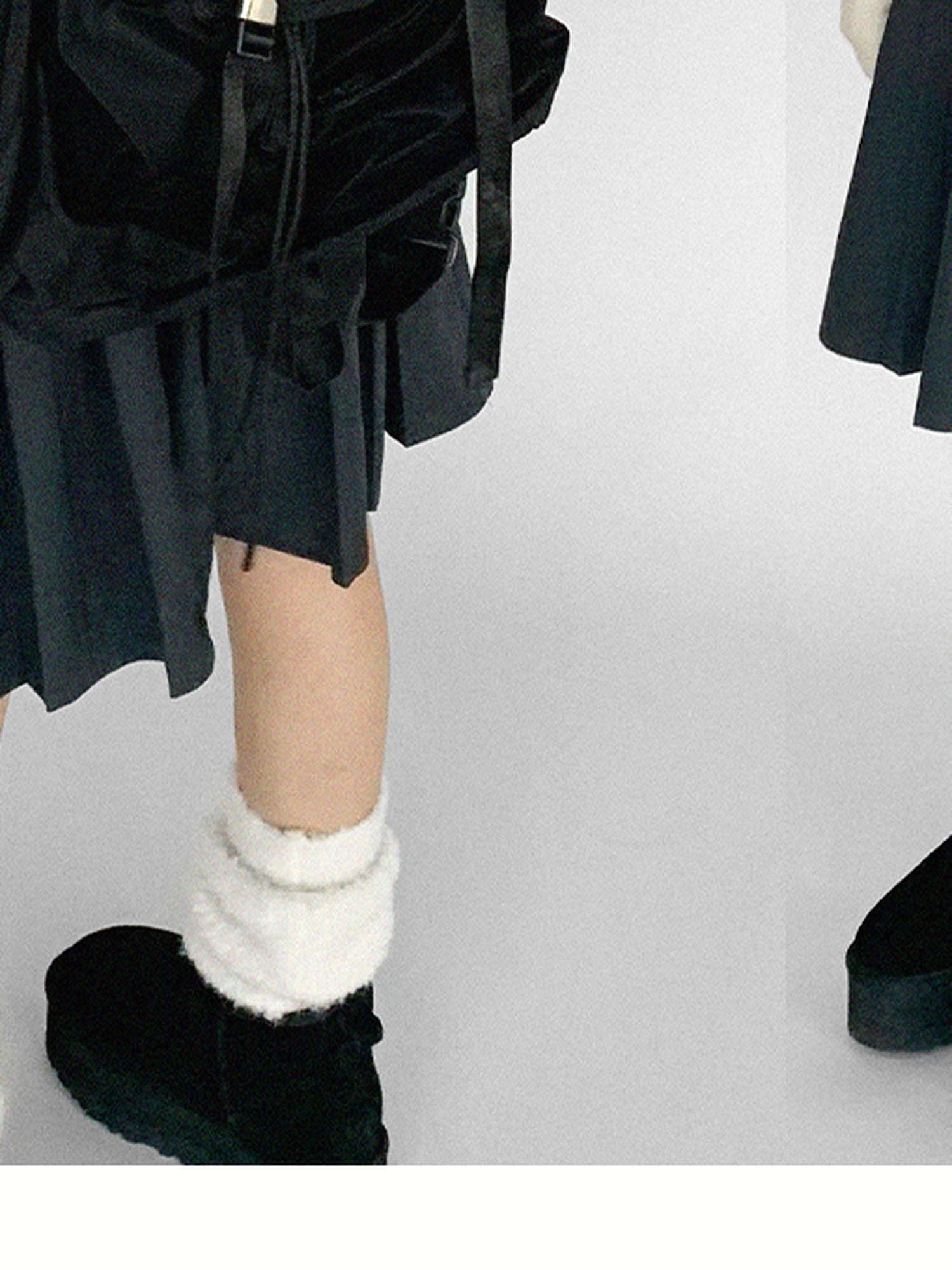 innomoood Navy Collar Contrast Cotton Coat Embroidery Detailing