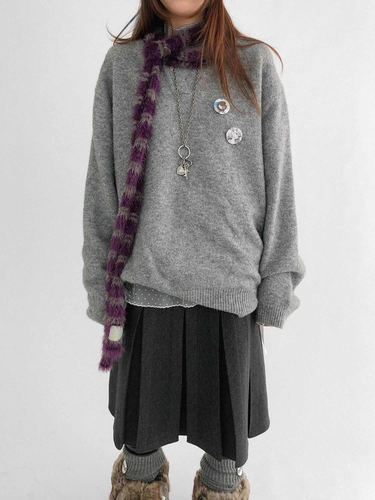 innomoood Office Ready Crew Neck Long Sleeve Solid Pullover Regular Fit Women Sweater