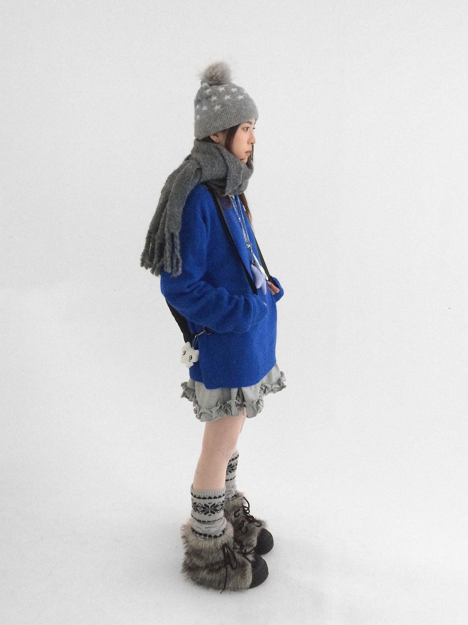 innomoood Office Ready Crew Neck Long Sleeve Solid Pullover Regular Fit Women Sweater