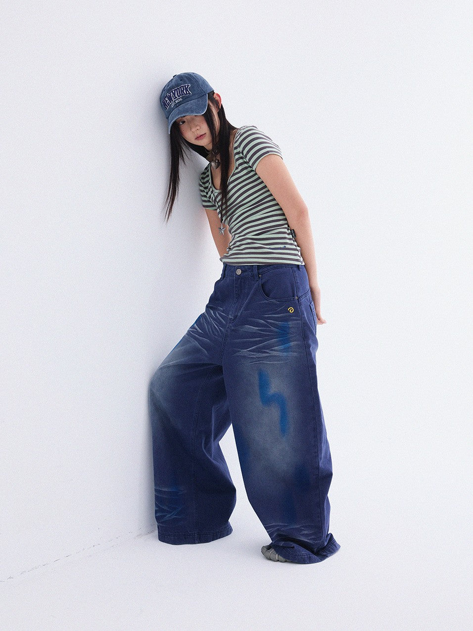 innomoood Oil Painting Graffiti Hand Painted Washed Women&