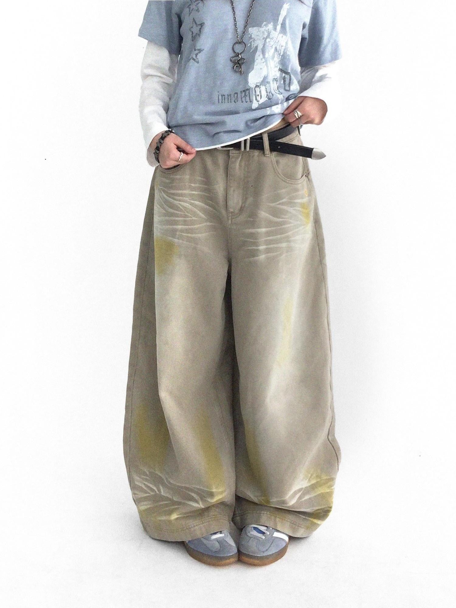 innomoood Oil Painting Graffiti Hand Painted Washed Women&