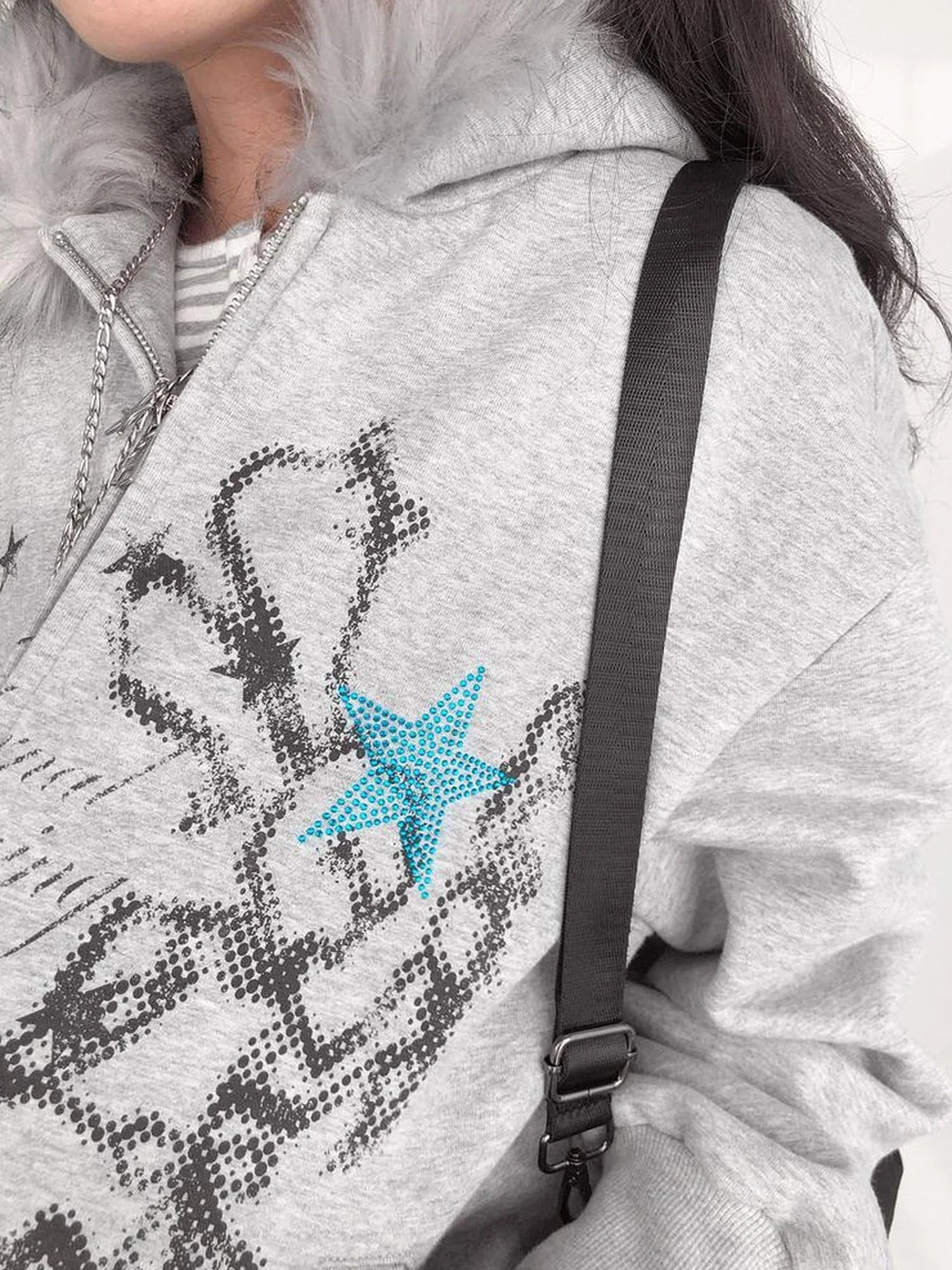 Pixel Drummer Bunny Fleece Hoodie Long-Sleeve