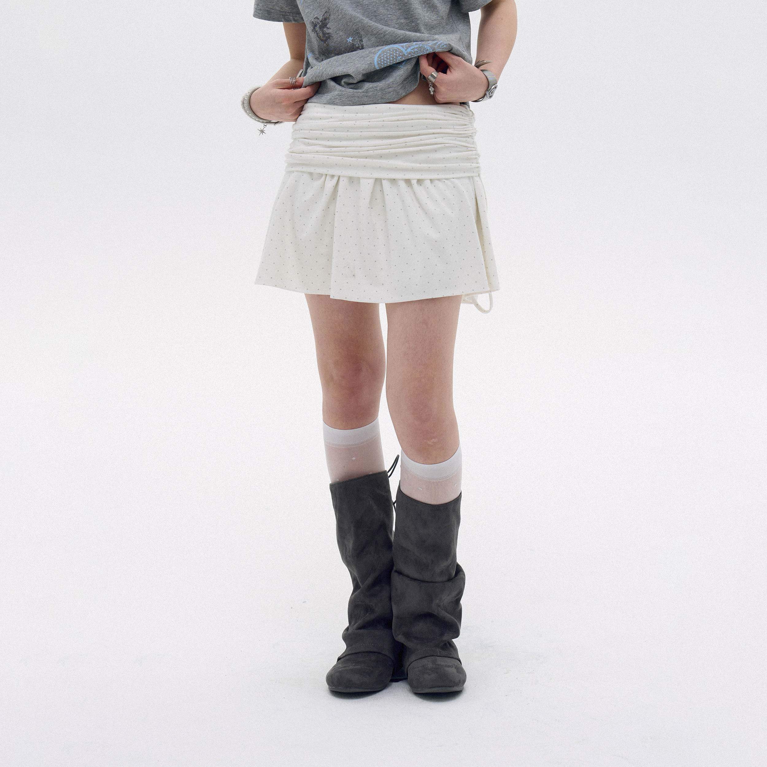 innomoood_Polka_Dot_Ruched_Drawstring_Lined_A_Line_Women&