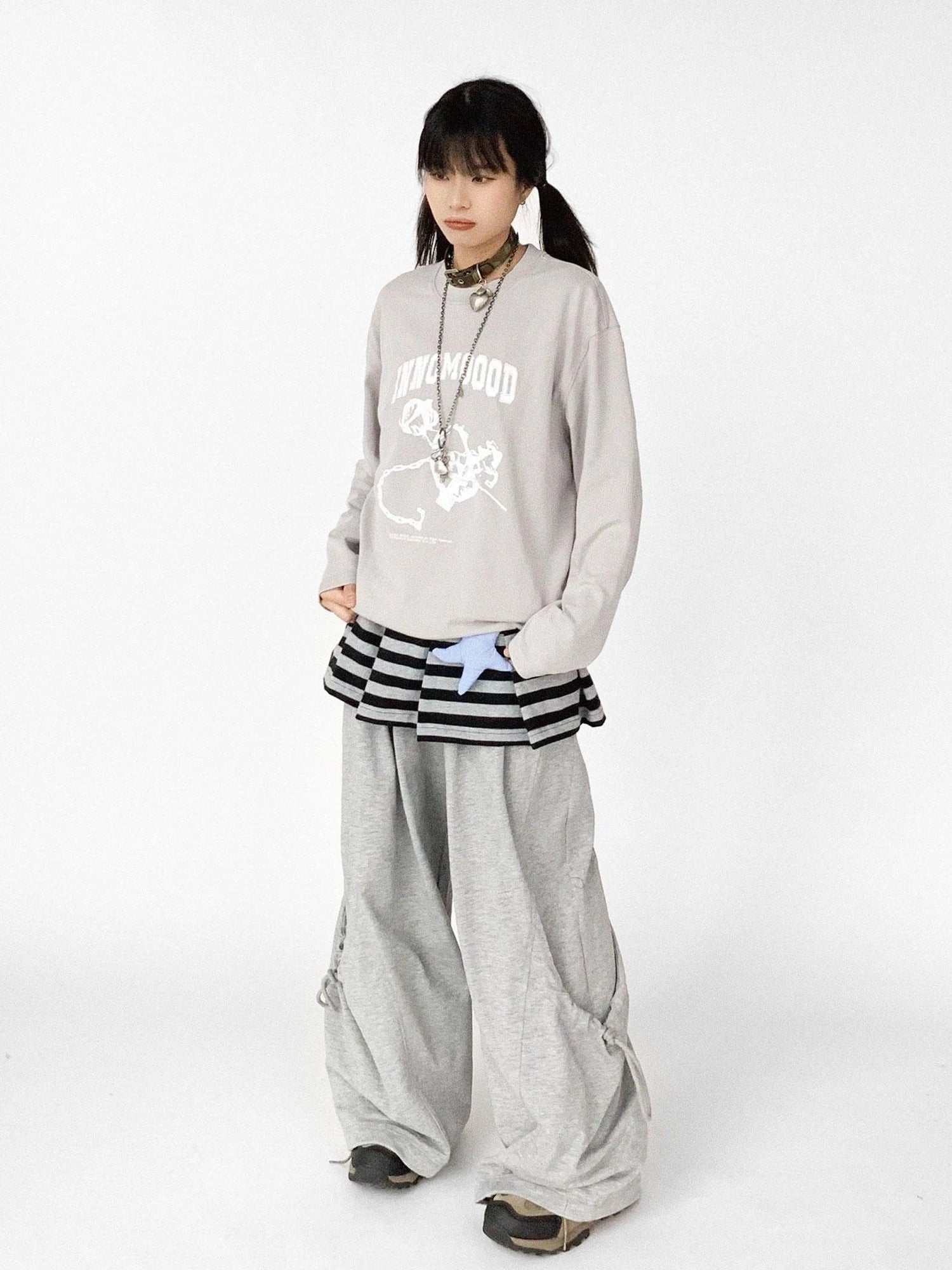 Relaxed Knit Trousers With Elastic Waist