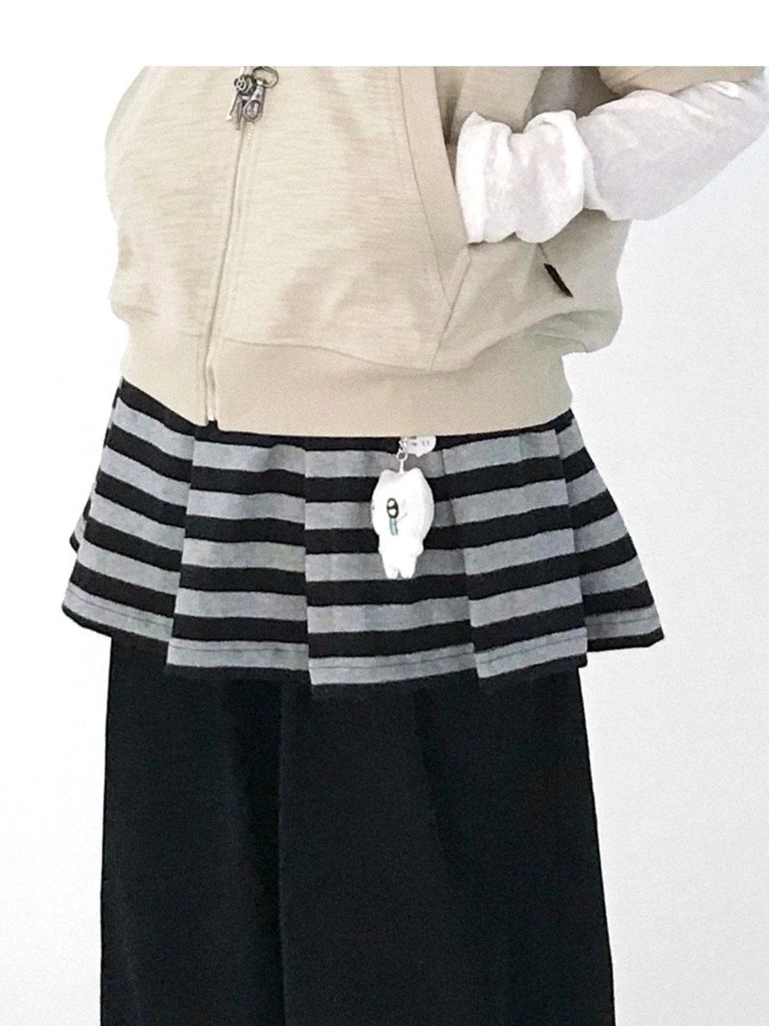 Relaxed Knit Trousers With Elastic Waist