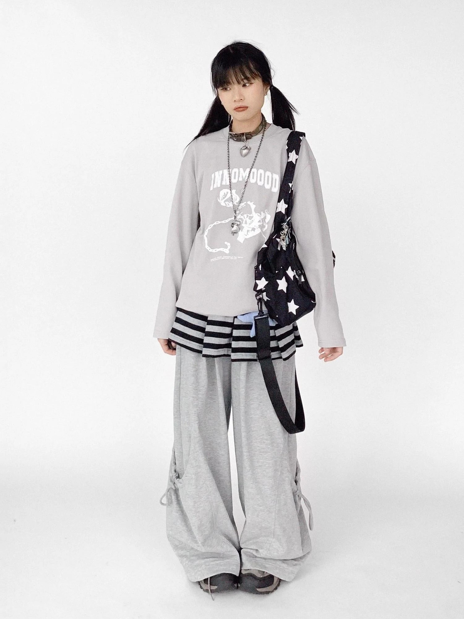 Relaxed Knit Trousers With Elastic Waist