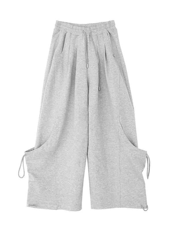 Relaxed Knit Trousers With Elastic Waist