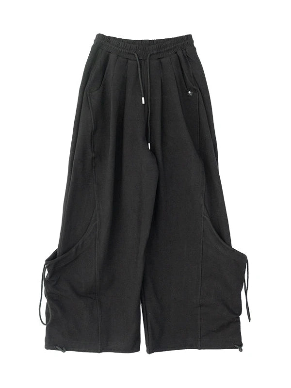 Relaxed Knit Trousers With Elastic Waist