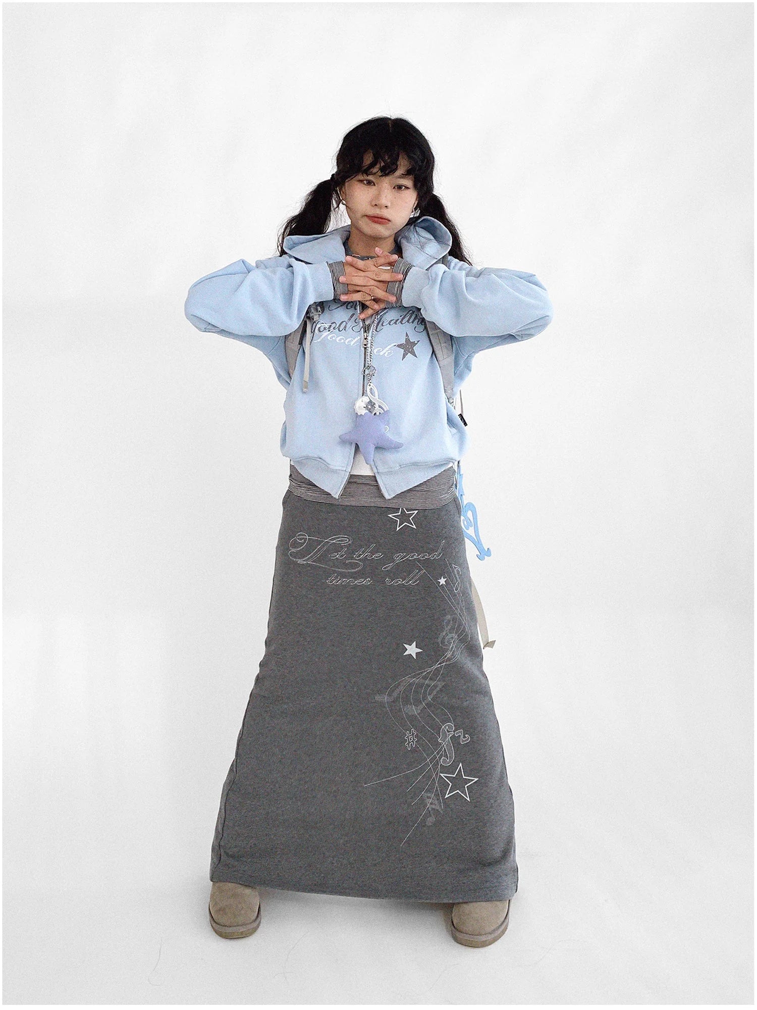 Resonant Note Flared A Line Skirt