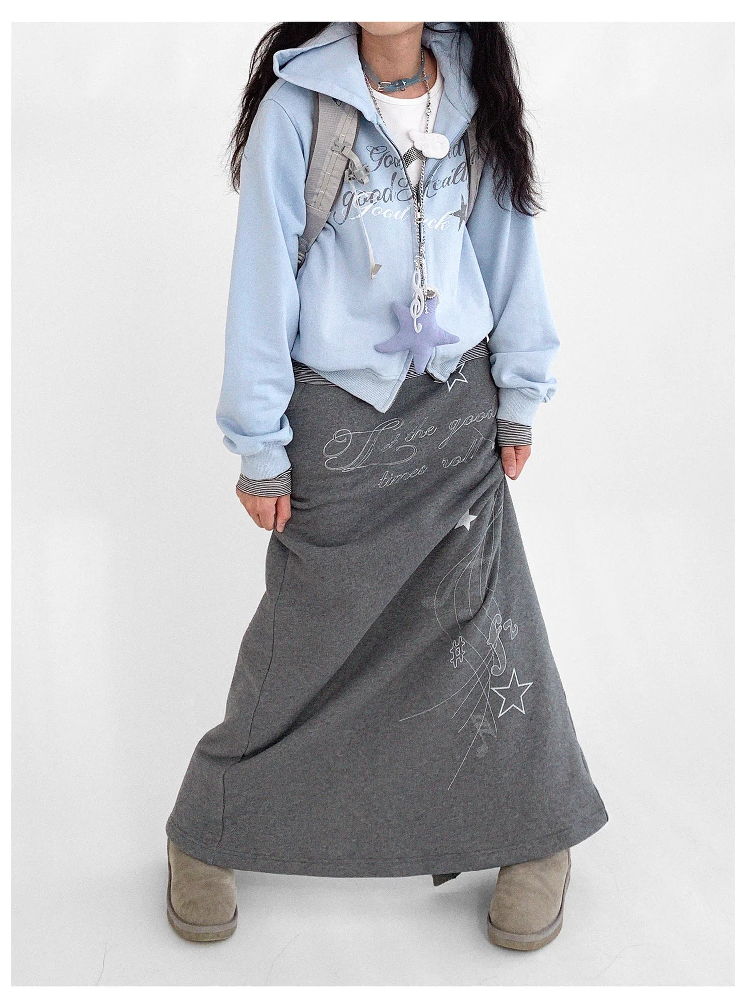 Resonant Note Flared A Line Skirt