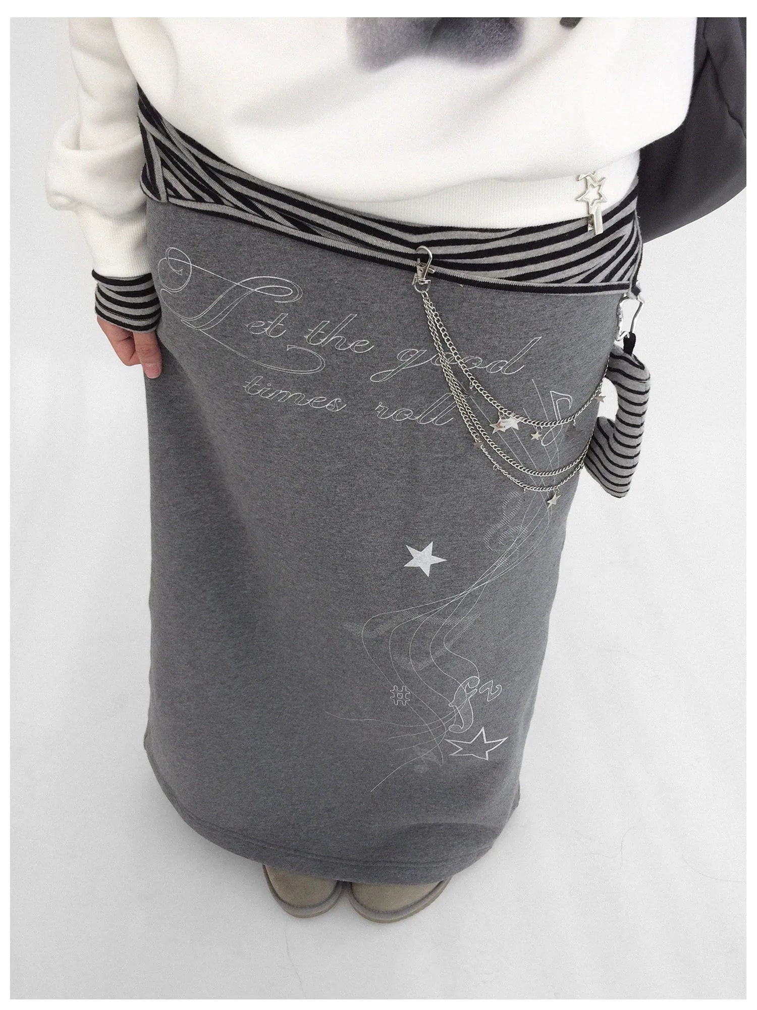 Resonant Note Flared A Line Skirt