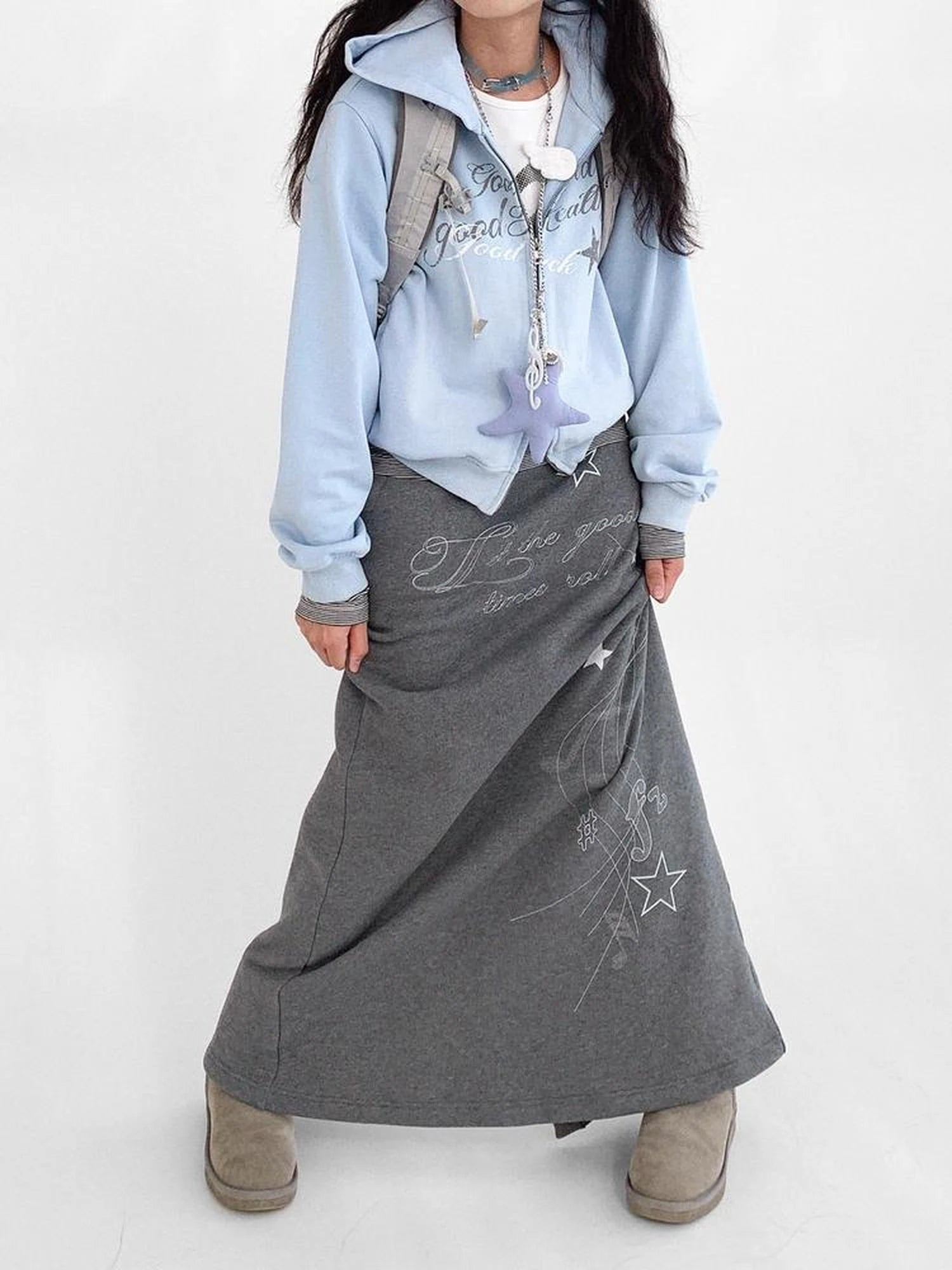 Resonant Note Flared A Line Skirt