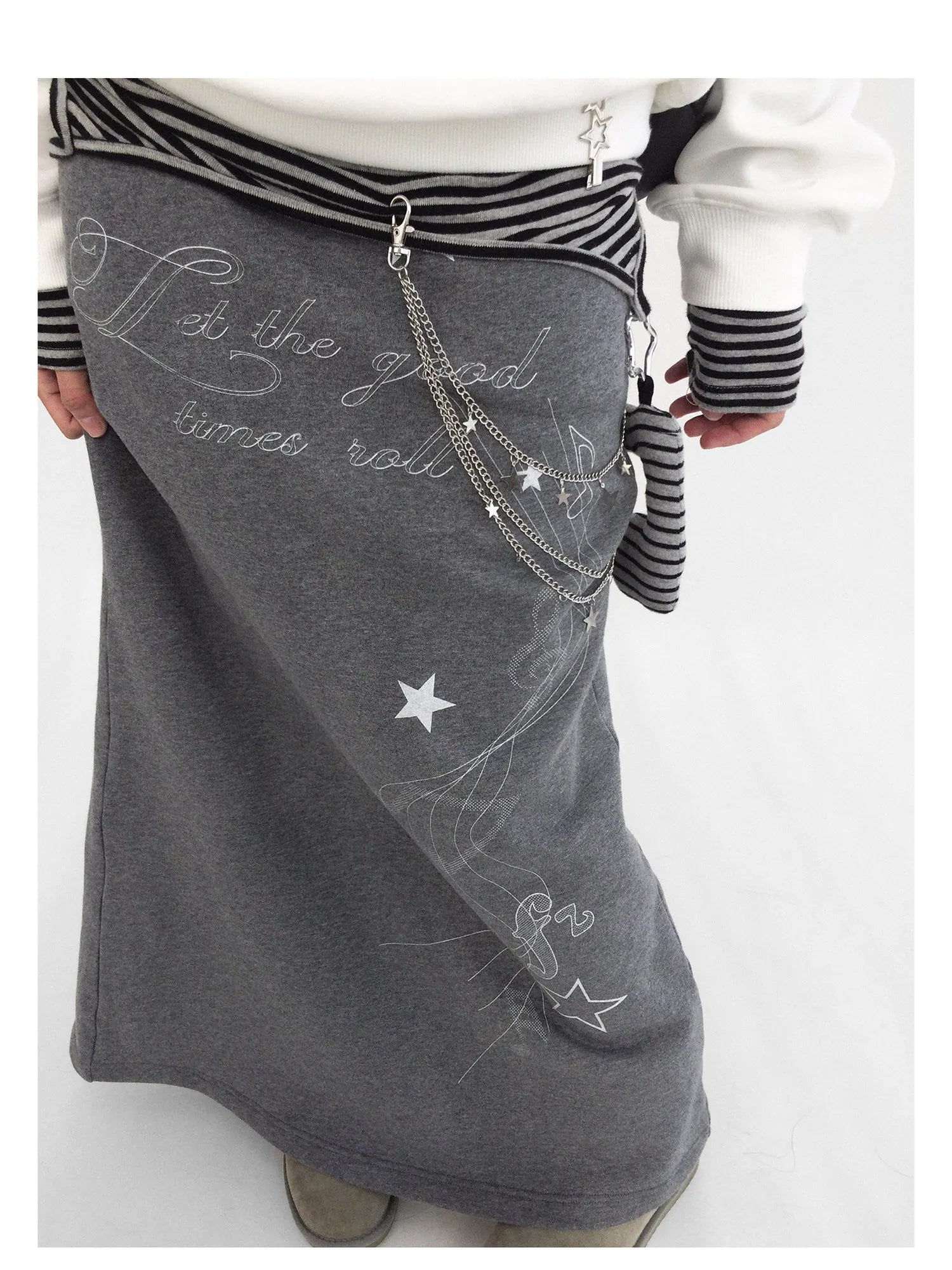 Resonant Note Flared A Line Skirt