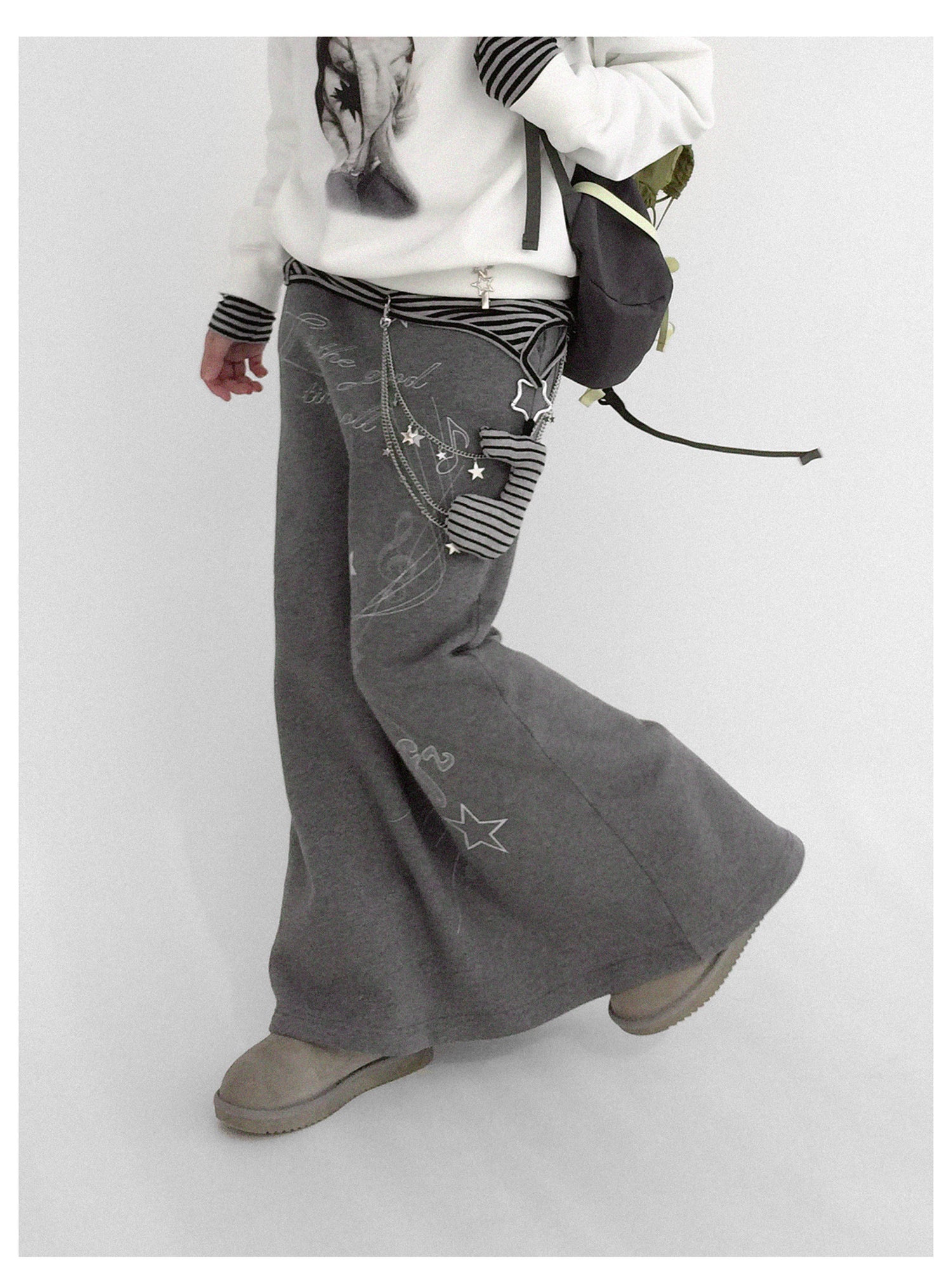 innomoood Resonant Note Flared A Line Skirt