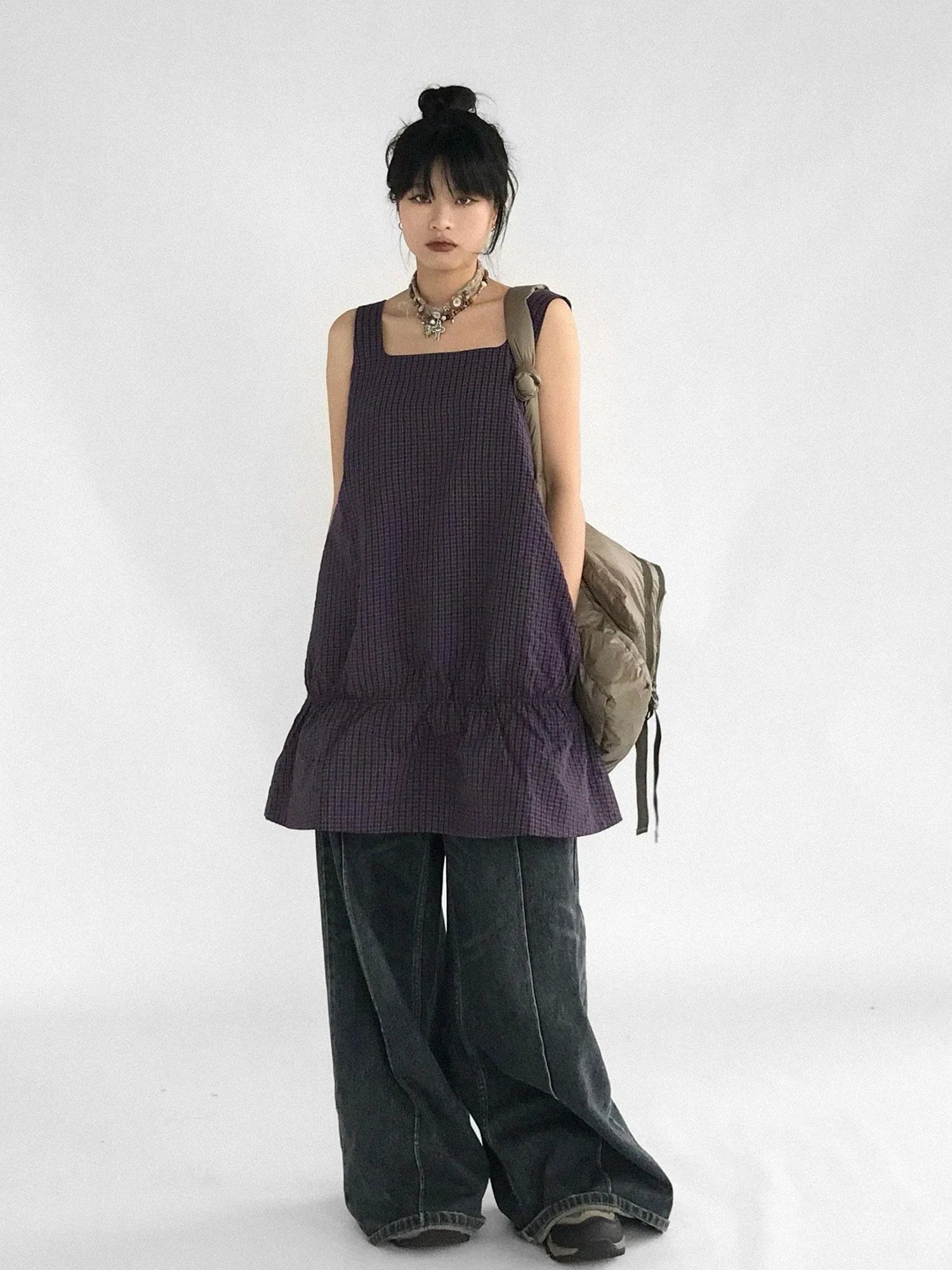 Ruffle Square Neck Strapless A Line Dress