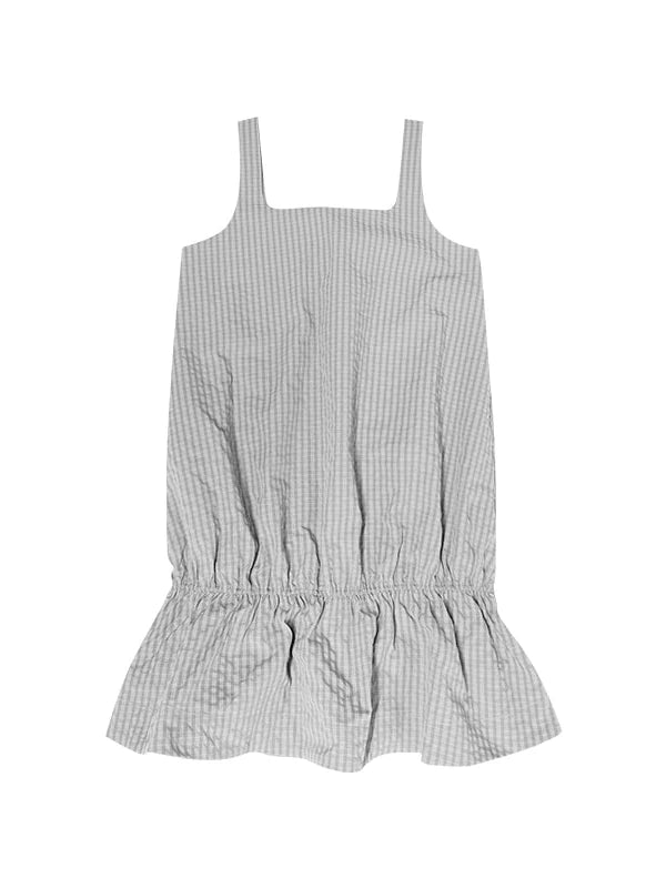 Ruffle Square Neck Strapless A Line Dress