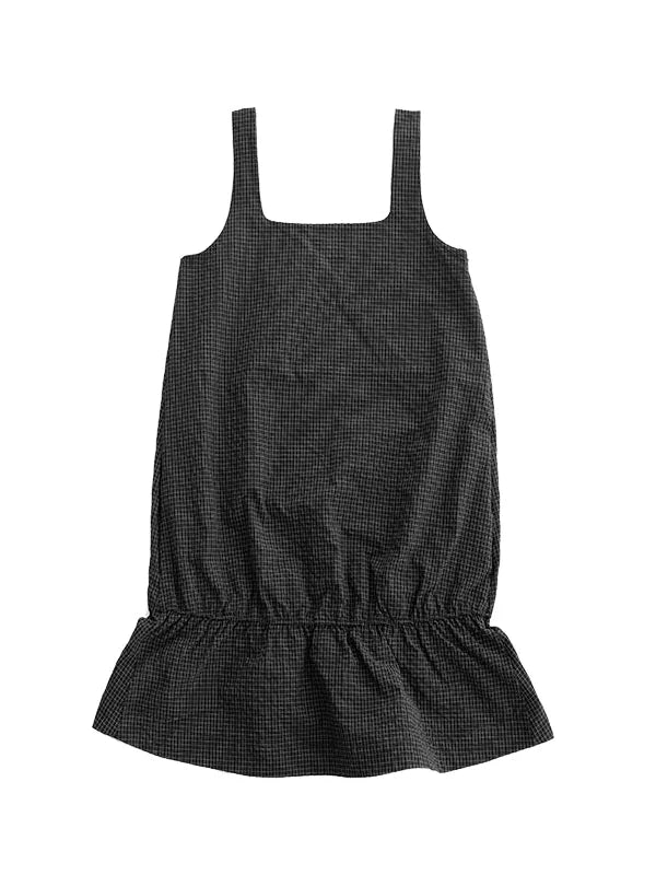 Ruffle Square Neck Strapless A Line Dress