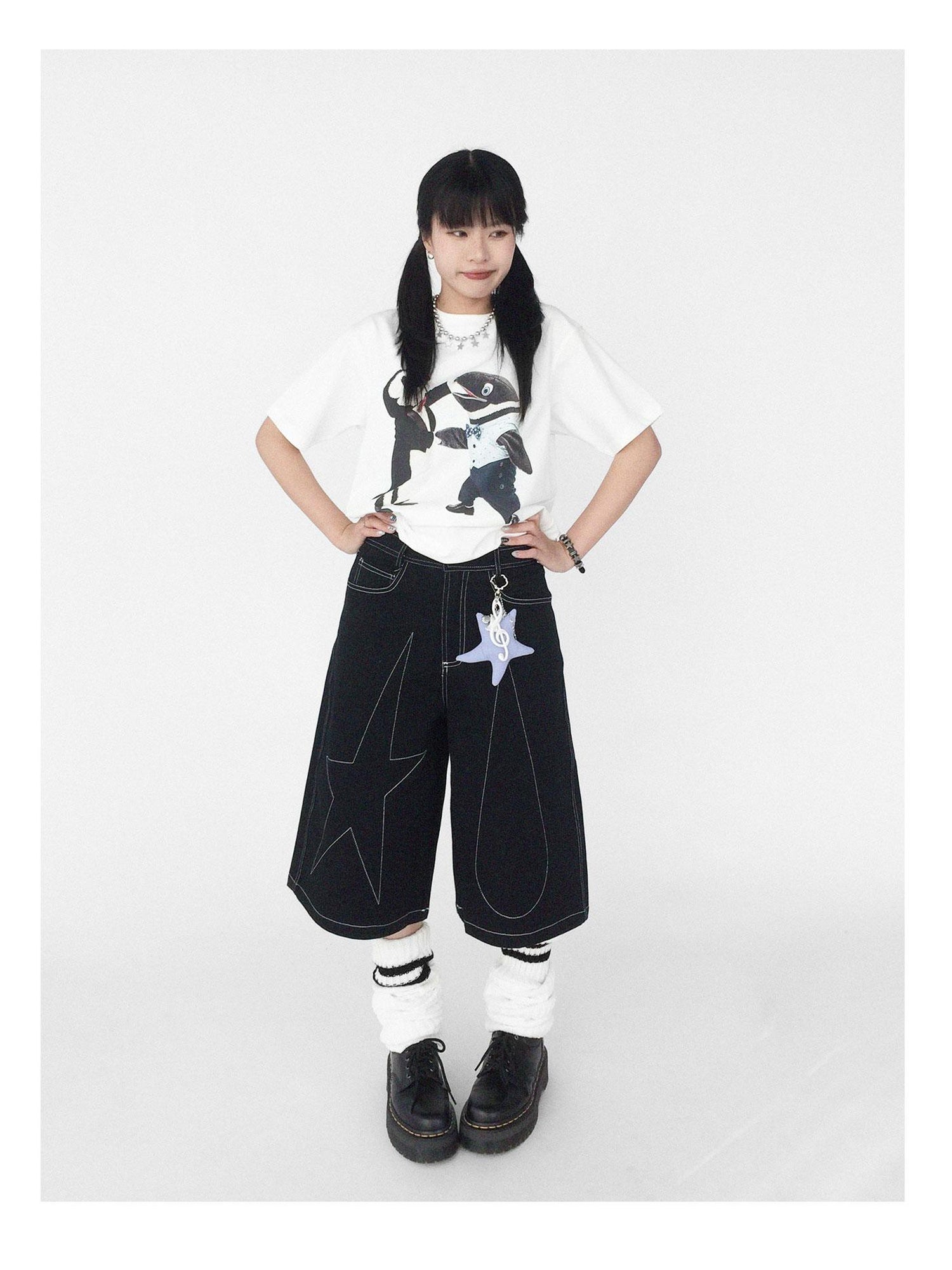innomoood Shell Note Star Pendant Necklace