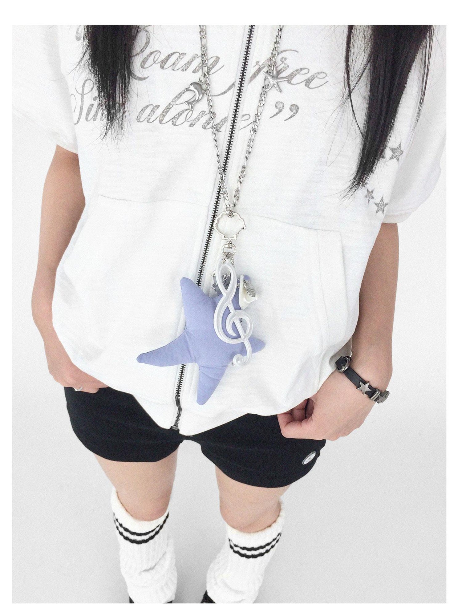 innomoood Shell Note Star Pendant Necklace