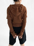 Short Sleeve Wool Sweater With Detachable Long Sleeve Cuffs