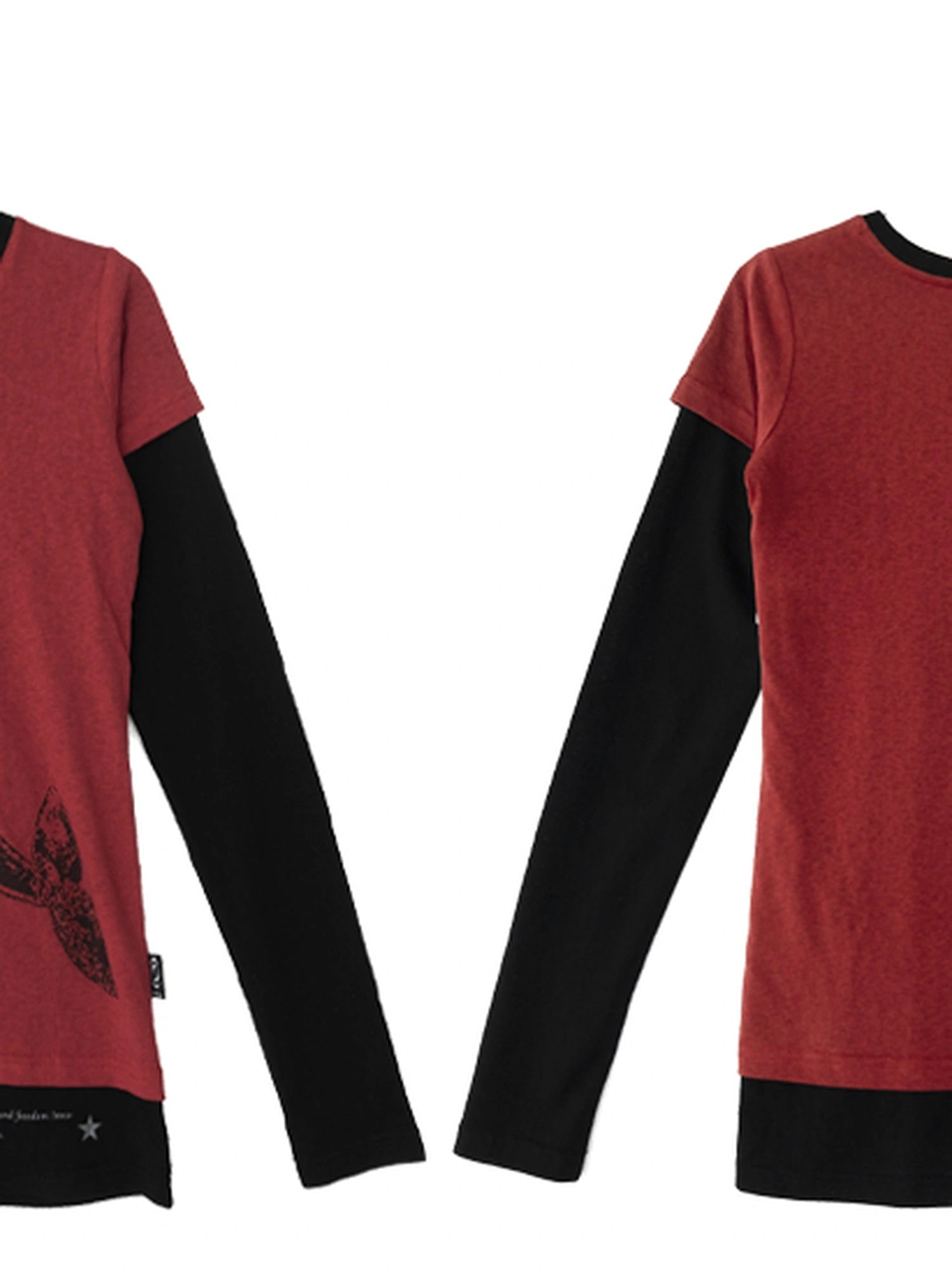 Silent Whale Embroidered Print Tee Retro Color Block Design