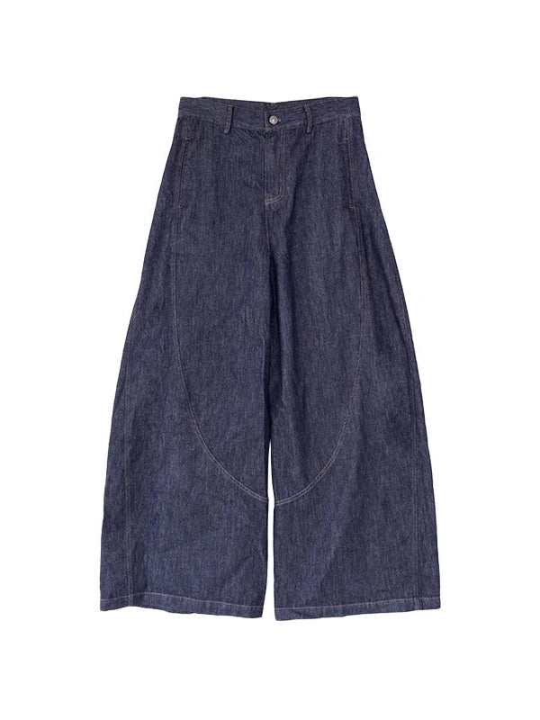 Slim Fit Flared Denim Pants With Vintage Wash