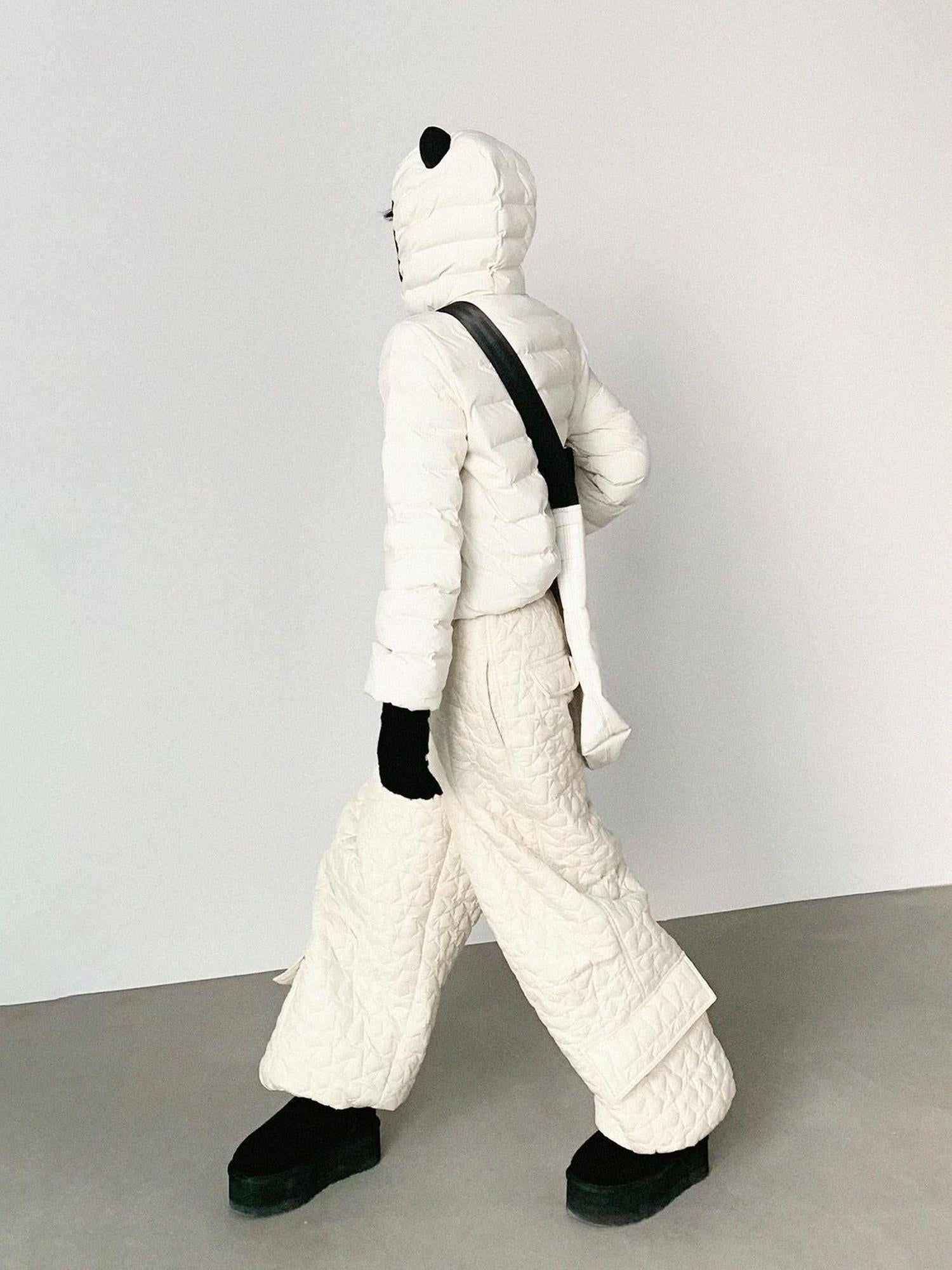 innomoood Star Embroidered Quilted Cargo Pants