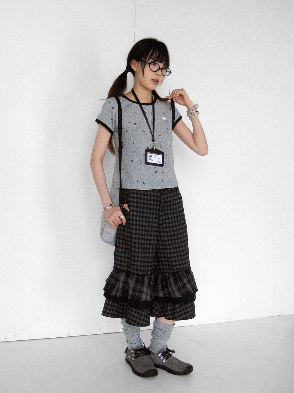 innomoood Star Tear Allover Print Colorblock Women&