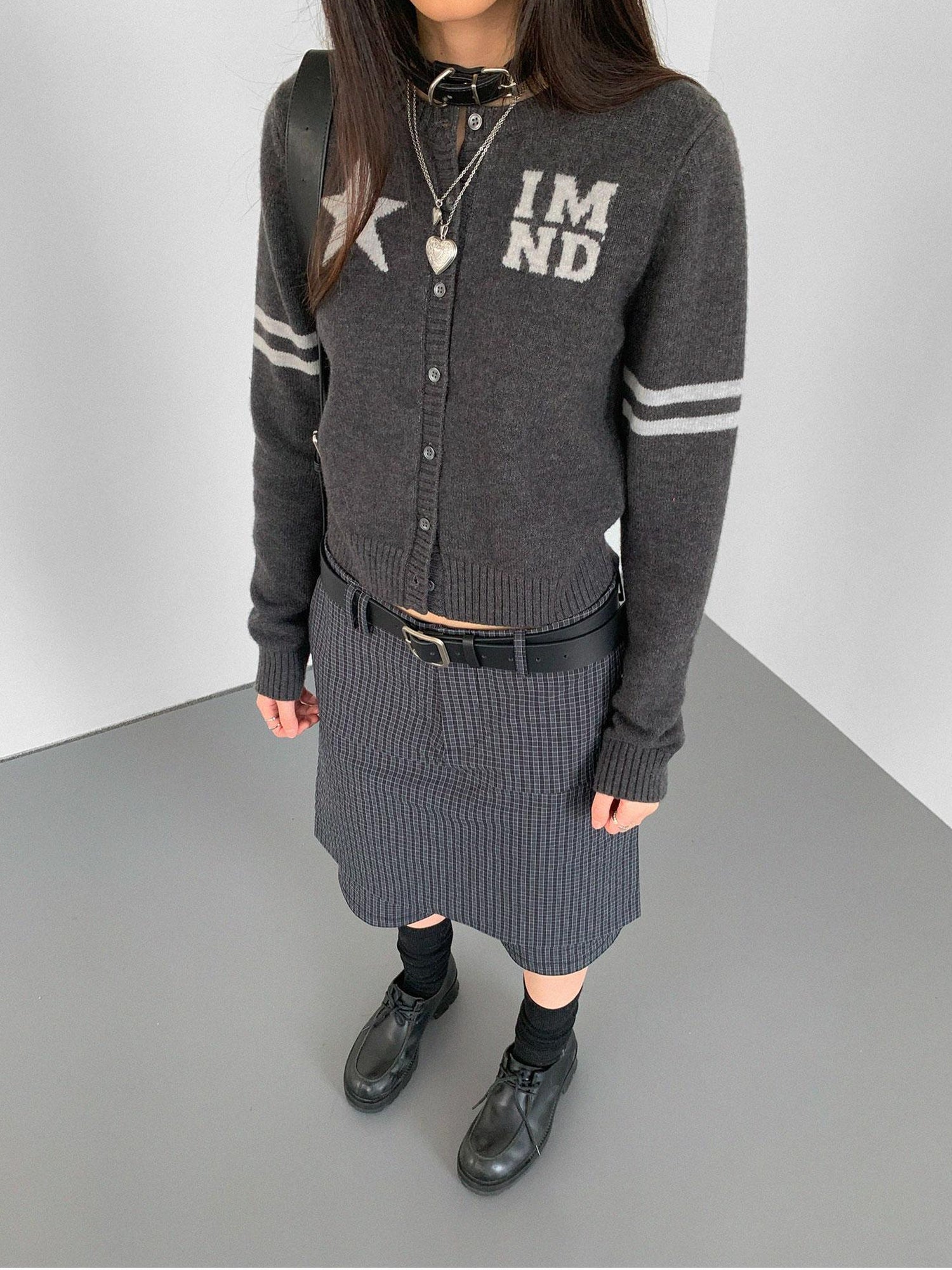 innomoood Stars Fairytale Knit Cardigan V-Neck T-Shirt Long-Sleeve