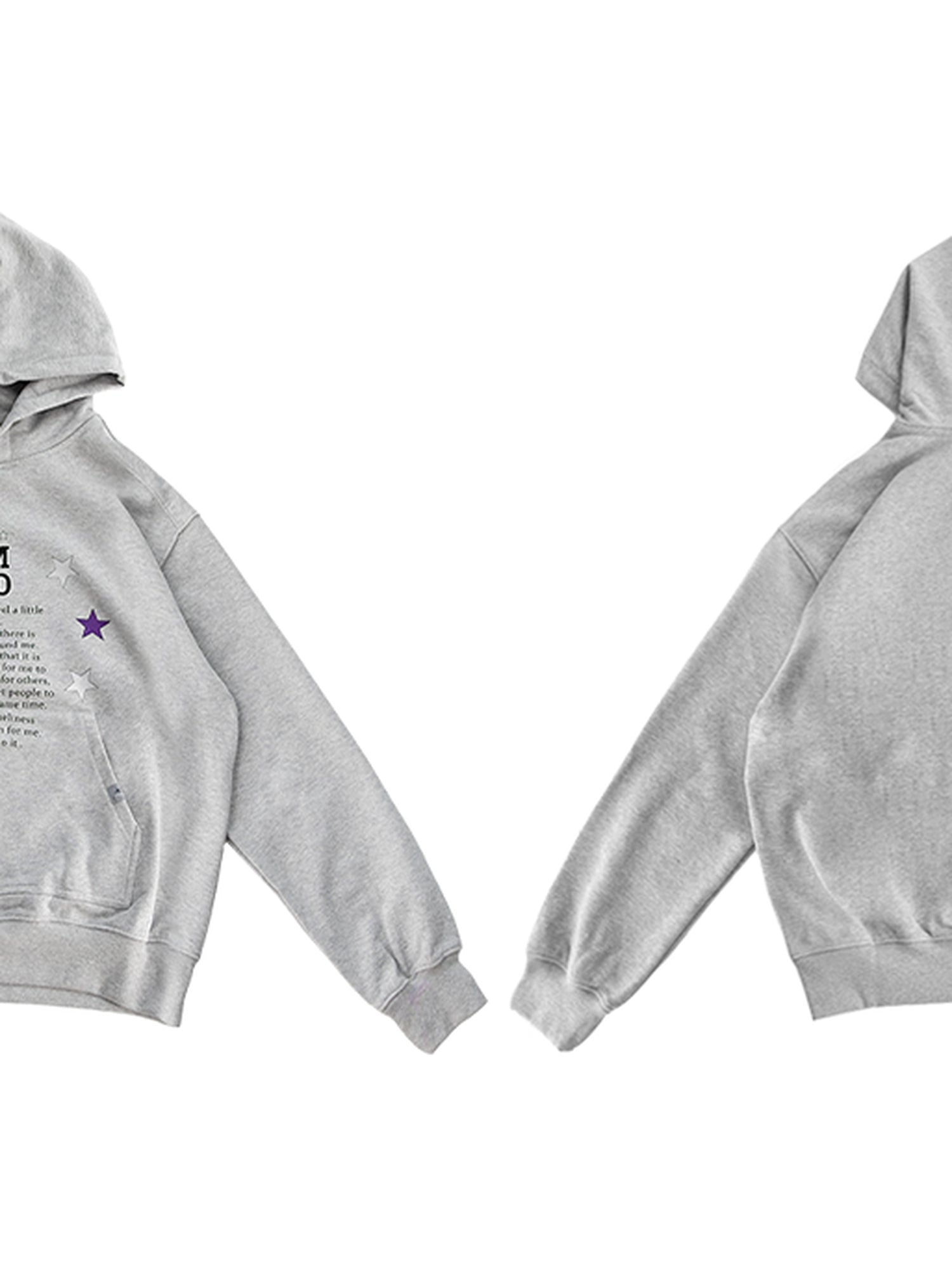 innomoood Stars Print Lonely Letter Hoodie