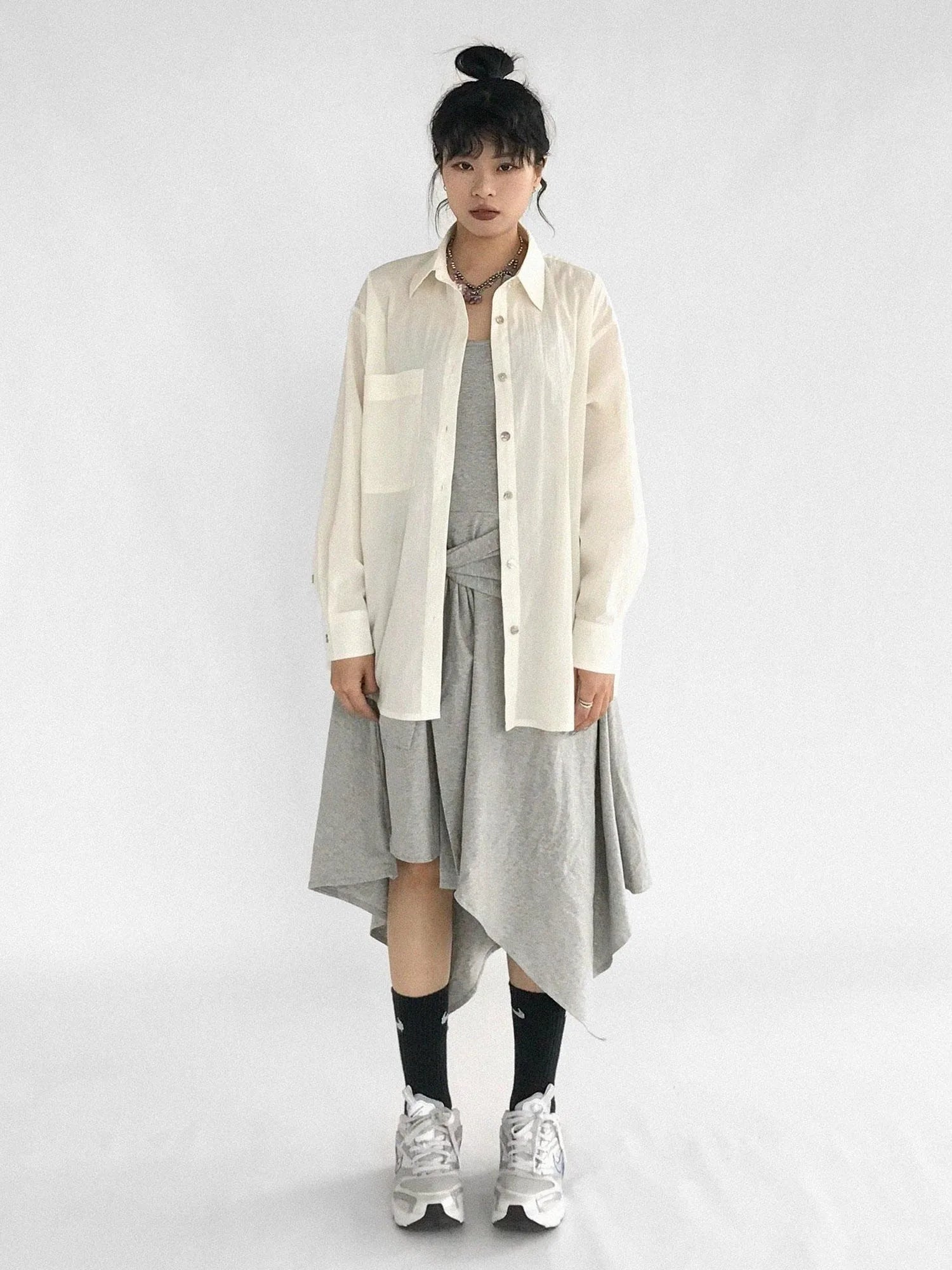 Strappy A Line Dress With Tie Waist And Heart Logo