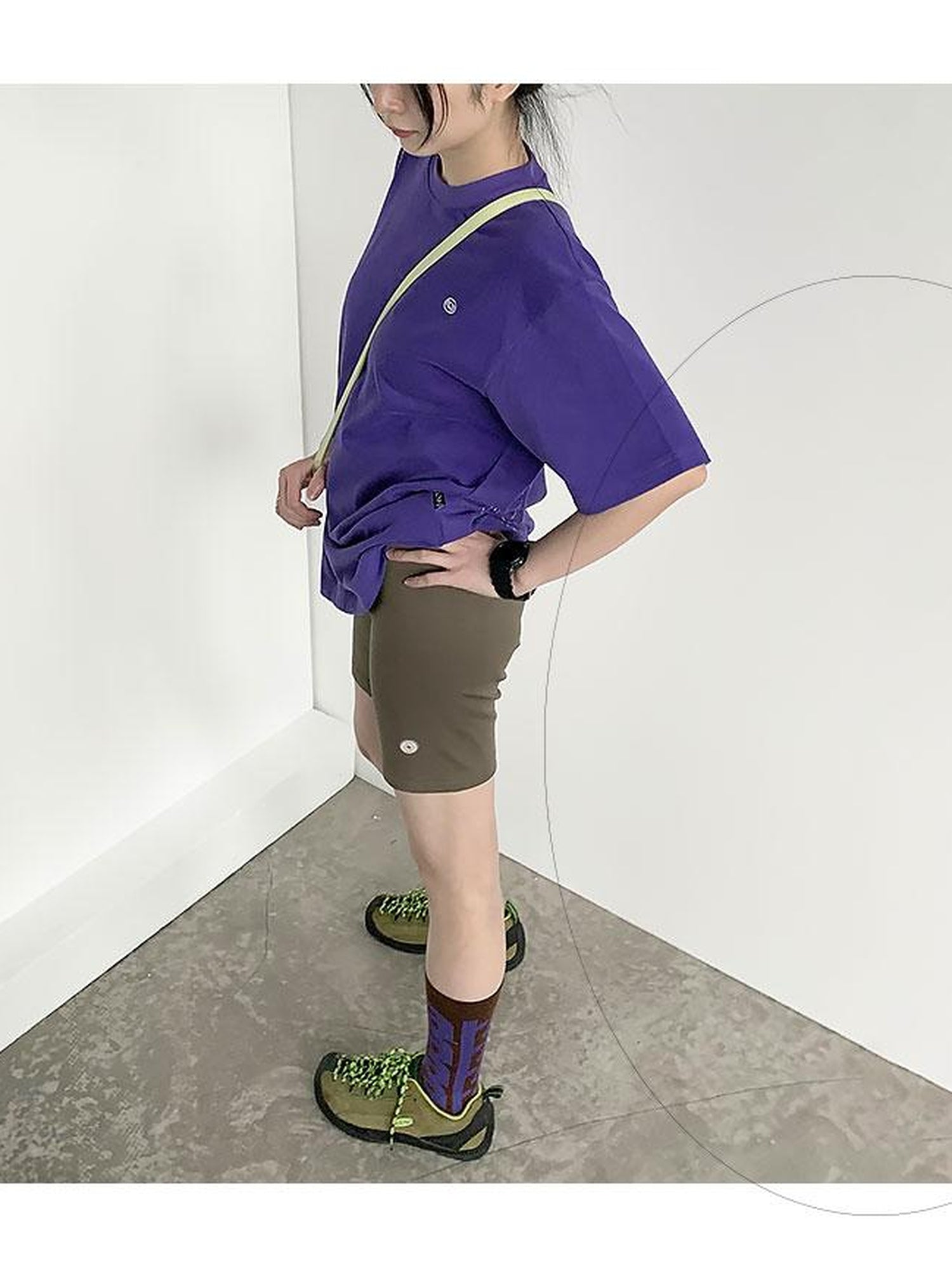 innomoood Stretch Fit Cotton Knit Yoga Training Shorts