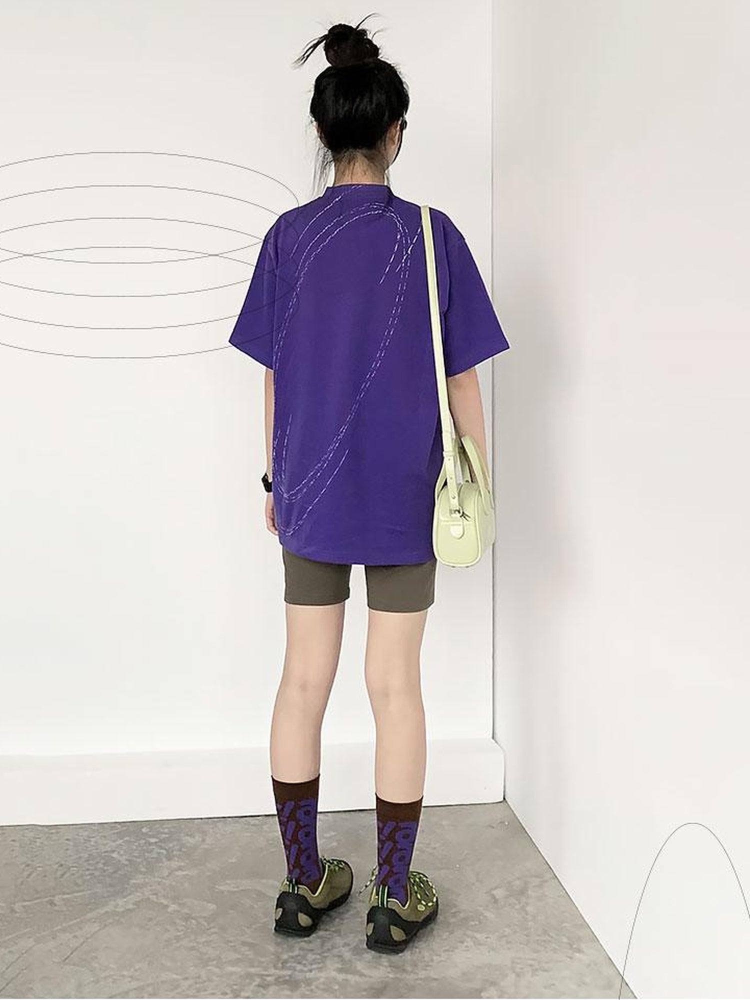 innomoood Stretch Fit Cotton Knit Yoga Training Shorts