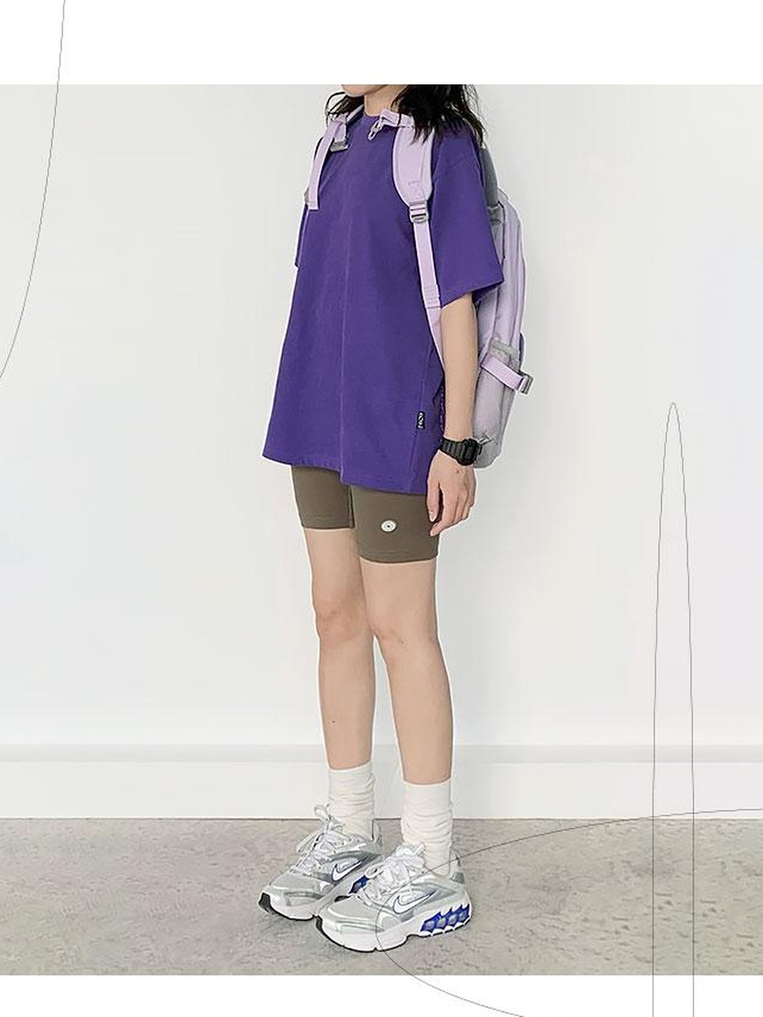 innomoood Stretch Fit Cotton Knit Yoga Training Shorts