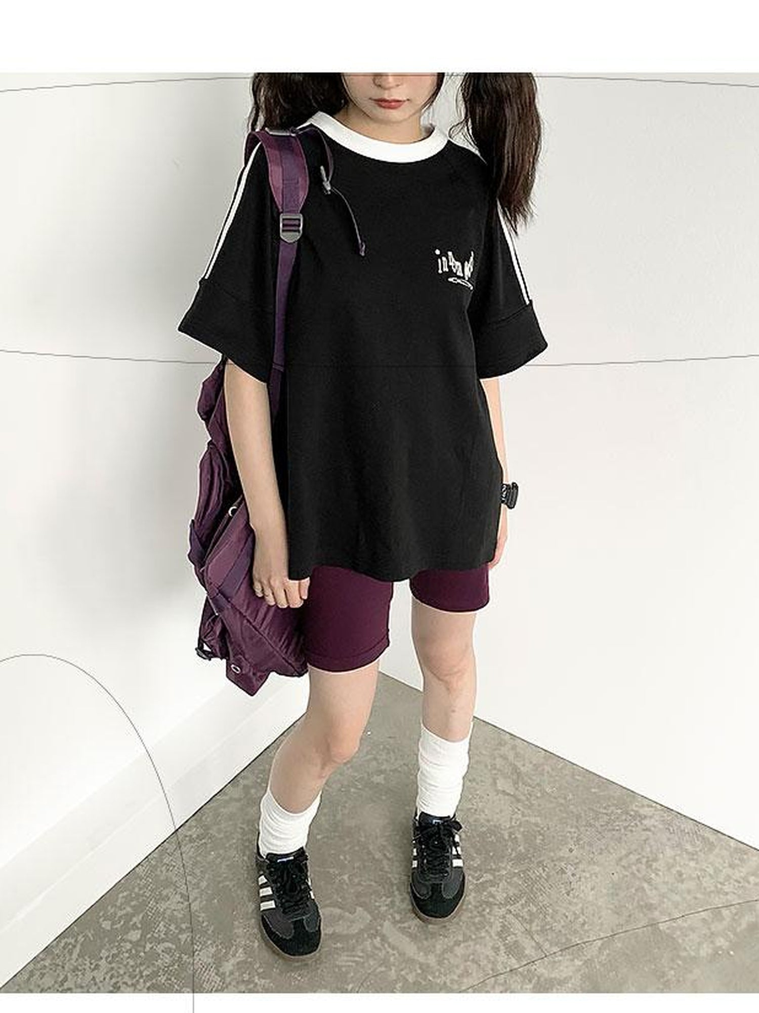 innomoood Stretch Fit Cotton Knit Yoga Training Shorts