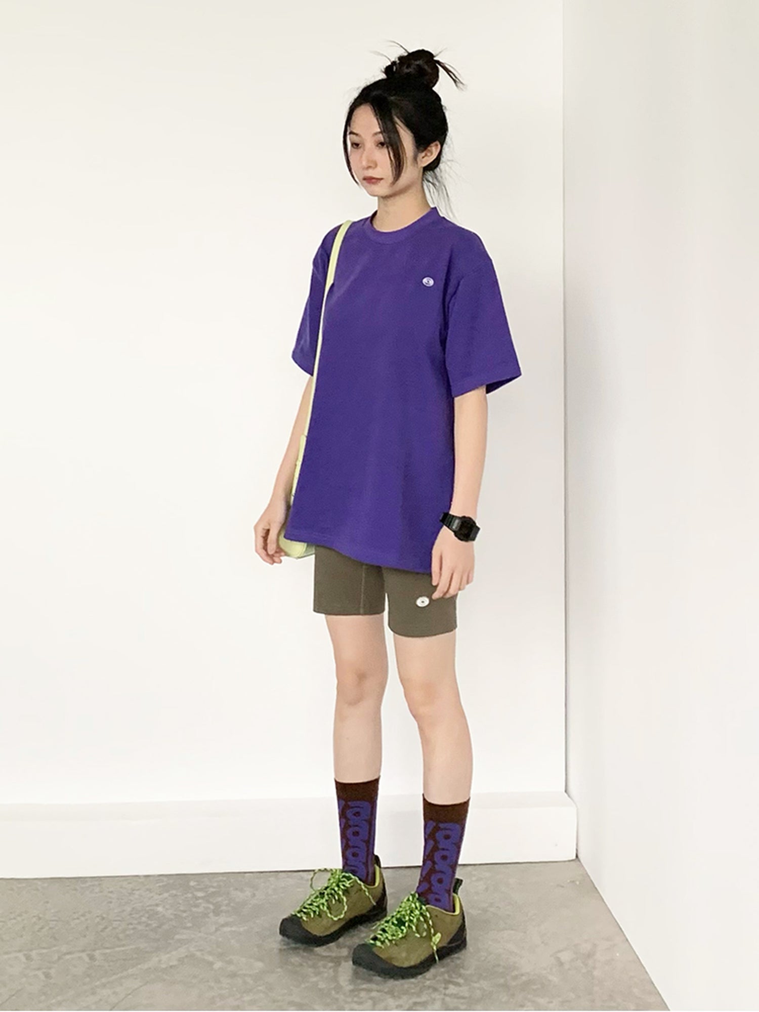 innomoood Stretch Fit Cotton Knit Yoga Training Shorts