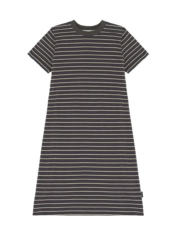Striped Knit T-shirt Dress