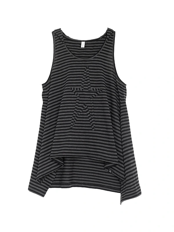 Striped Star Low Contrast Hooded Shift Dress