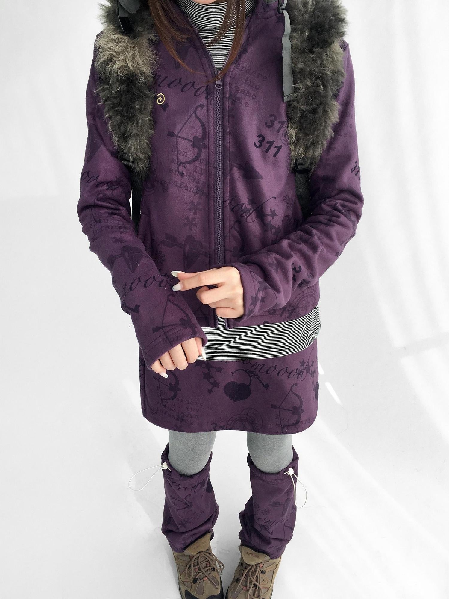 innomoood Stylish Cropped Zip Up Printed Hooded Women 100 Percent Other Material Hoodies