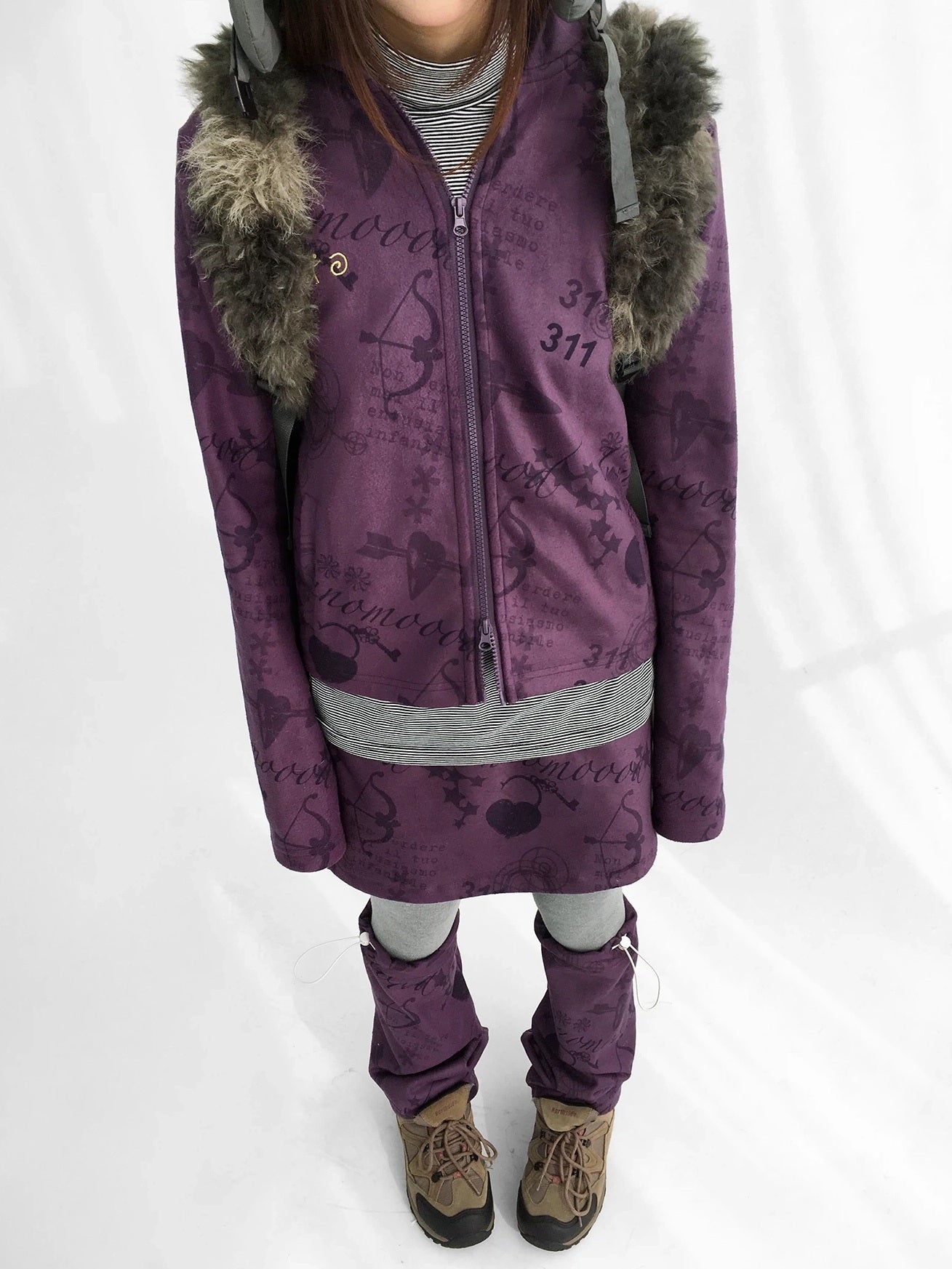 innomoood Stylish Cropped Zip Up Printed Hooded Women 100 Percent Other Material Hoodies