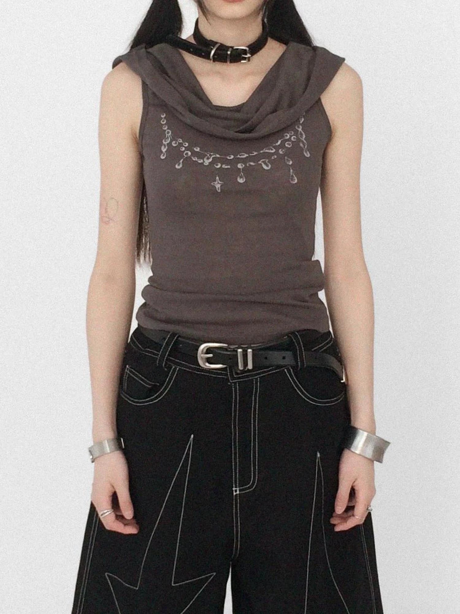 Tear Drop Hooded Dune Vest