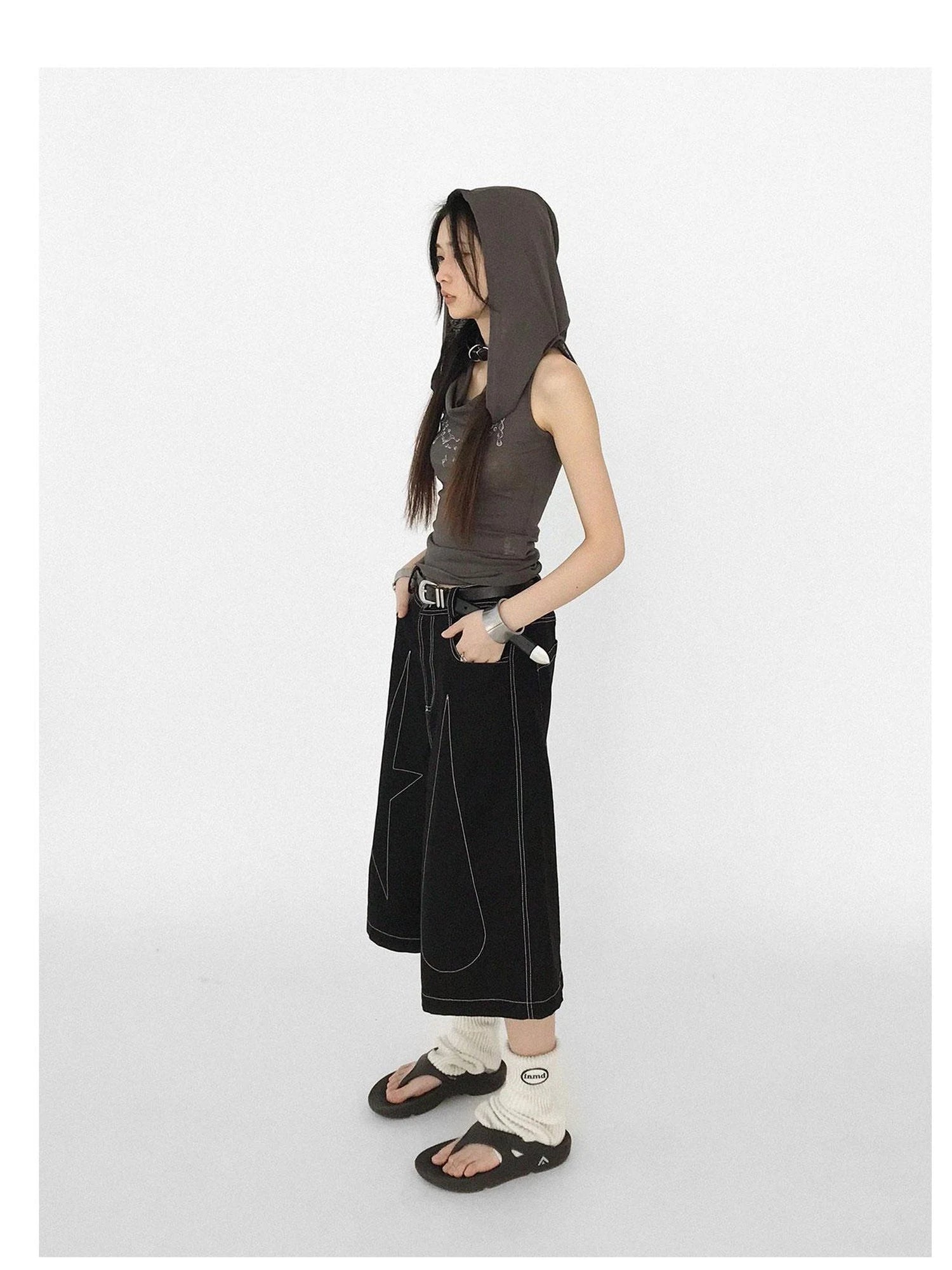 Tear Drop Hooded Dune Vest