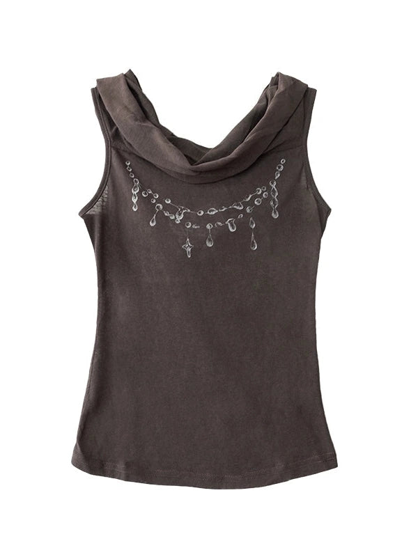 Tear Drop Hooded Dune Vest