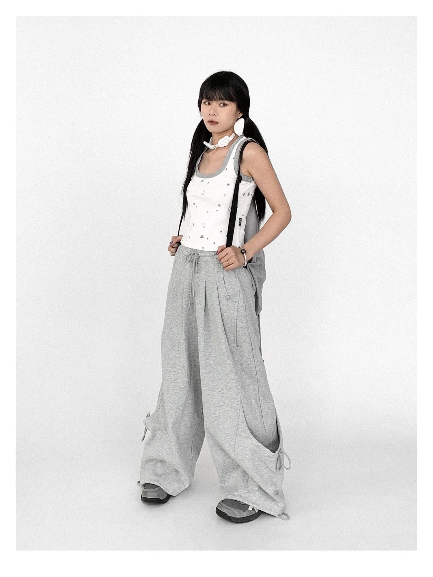 Tear Star Print Slimming Knit Vest